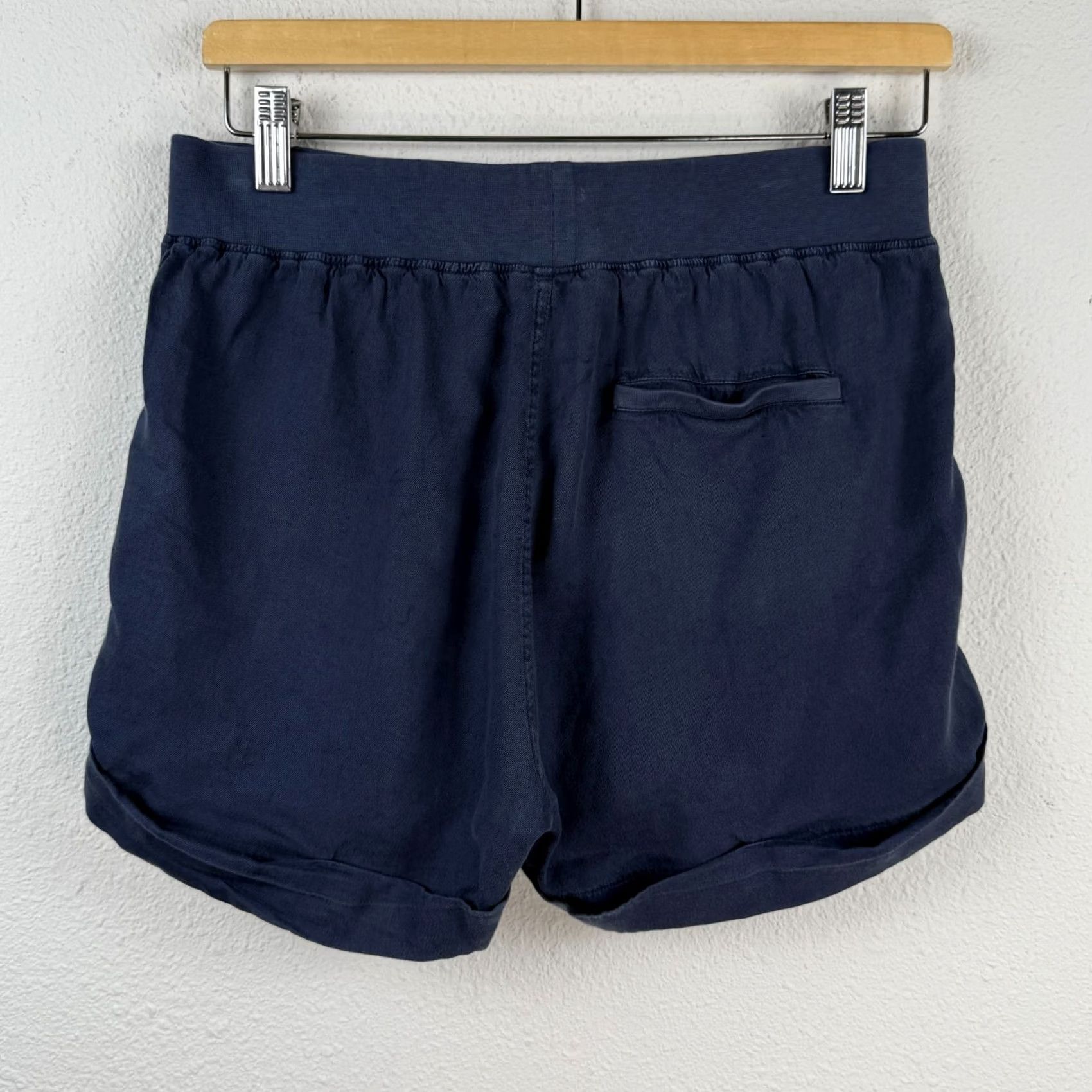 Faherty Faherty Shorts Women's M Pull On Breathable Linen Tencel Blue Capabilities: Pockets, Casual, Travel, Activewear, Gorpcore - Regular Fit Size 32" / US 10 / IT 46 - 4 Thumbnail