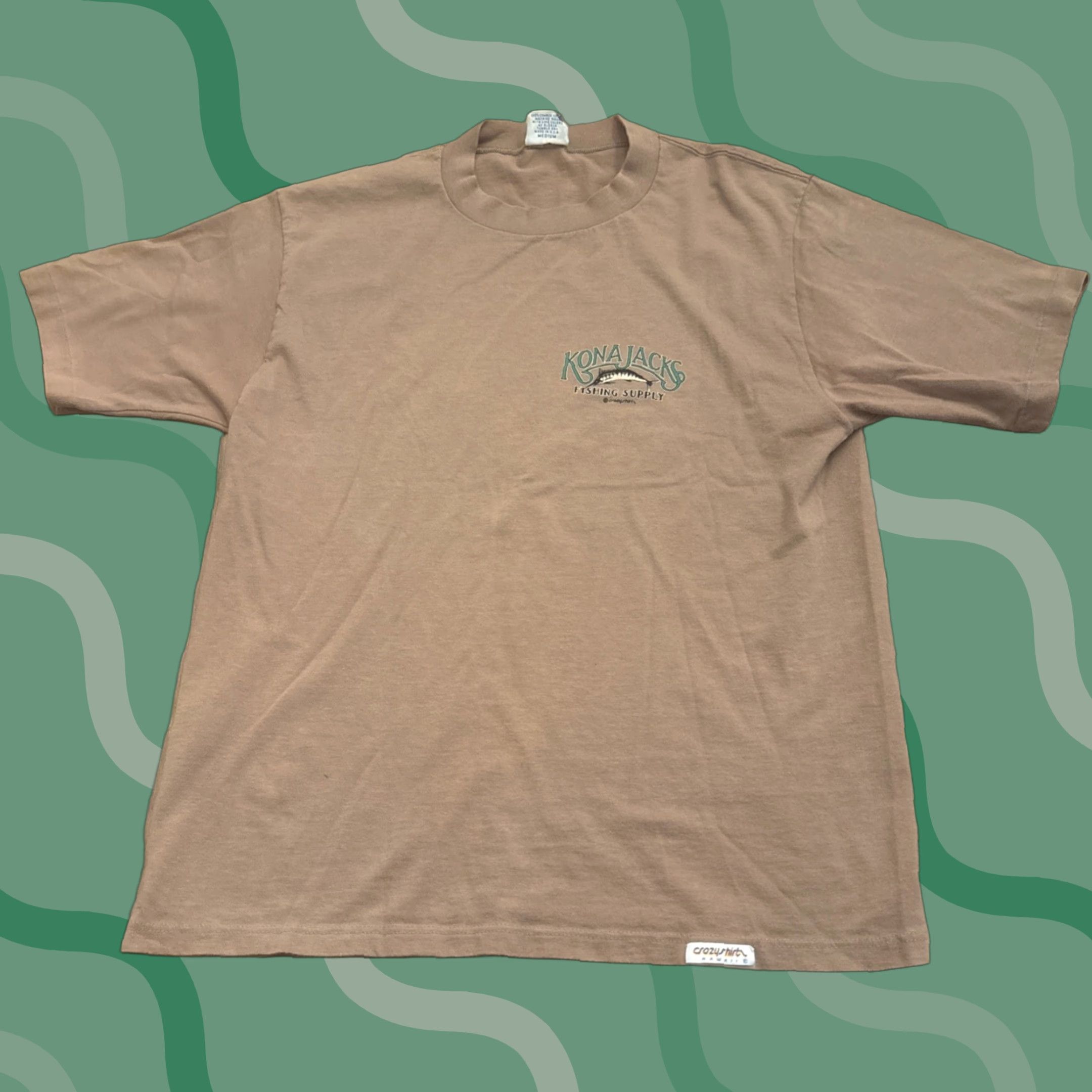 Vintage VINTAGE Crazy Shirts Shirt M Brown Kona Jacks Fishing Supply 90s Hawaii Mens Shirt Size US M / EU 48-50 / 2 - 1 Thumbnail