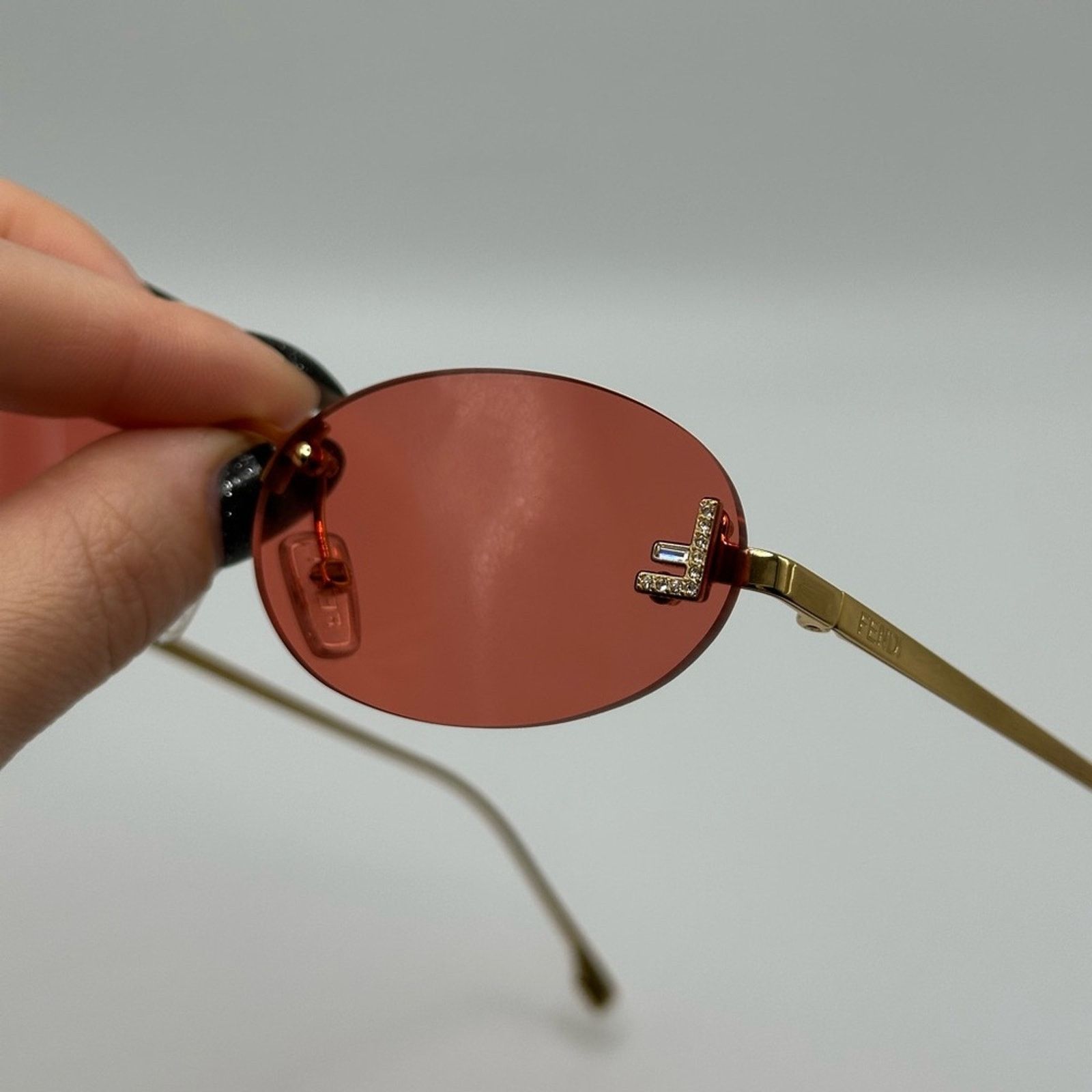 Fendi FENDI Sunglasses First Crystal FE4075US 30S Red Gold Women Size ONE SIZE - 4 Thumbnail