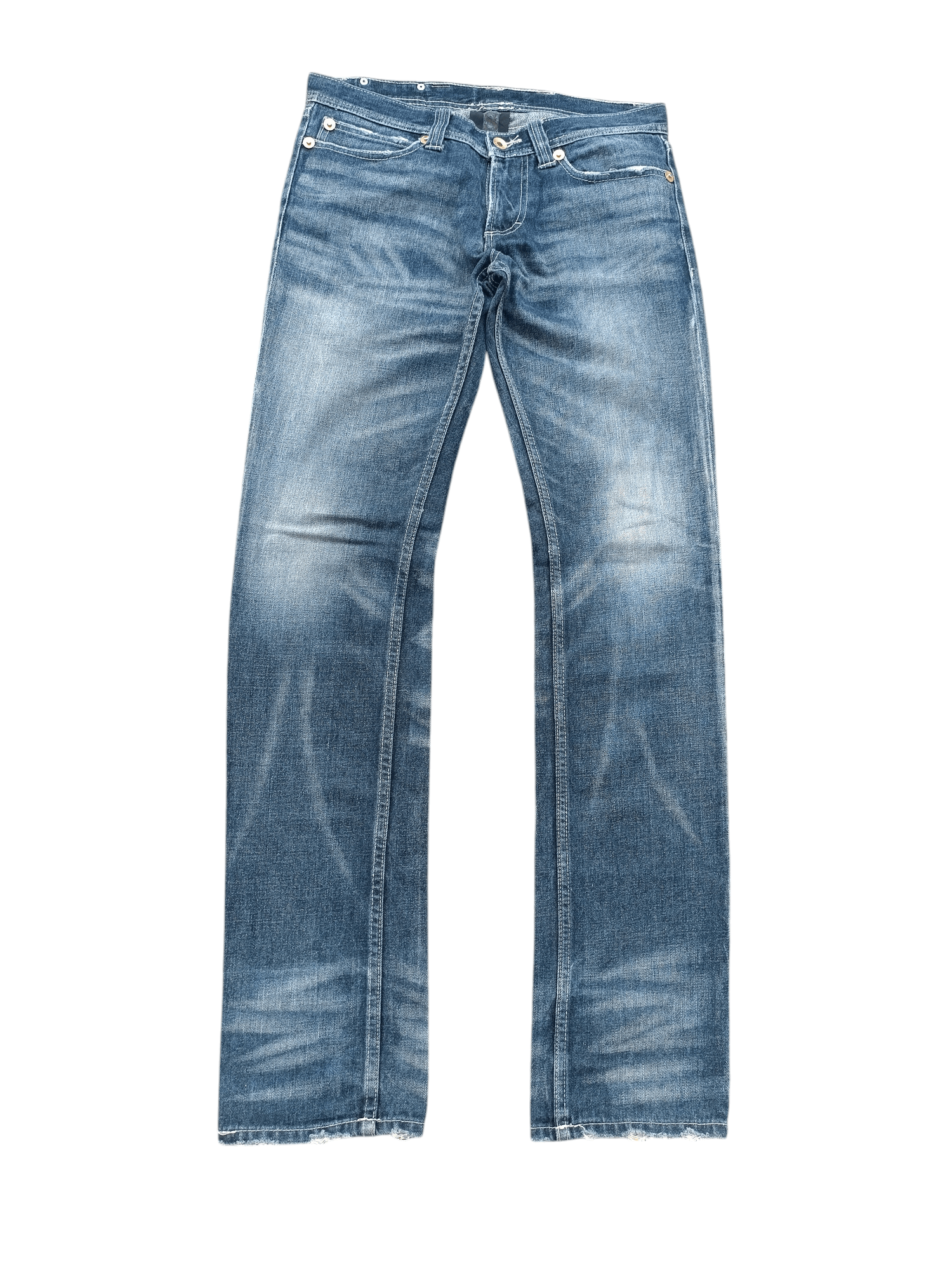 If Six Was Nine SEMANTIC DESIGN Japan Skinny Whiskers Faded Denim Size US 30 / EU 46 - 1 Thumbnail