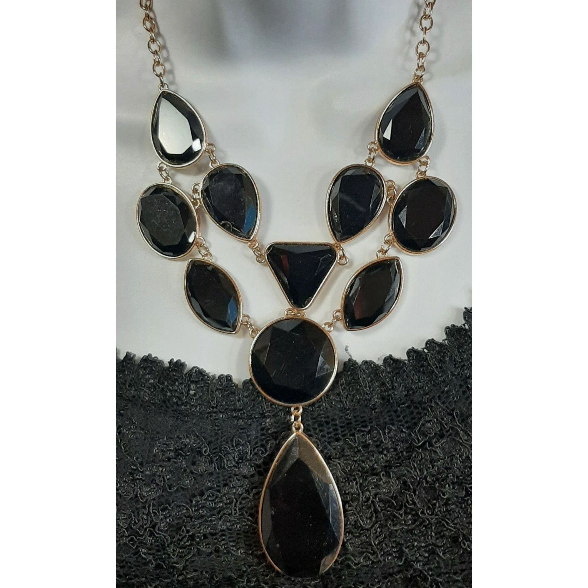 Other Glam Goth Black Statement Necklace Size ONE SIZE - 1 Thumbnail