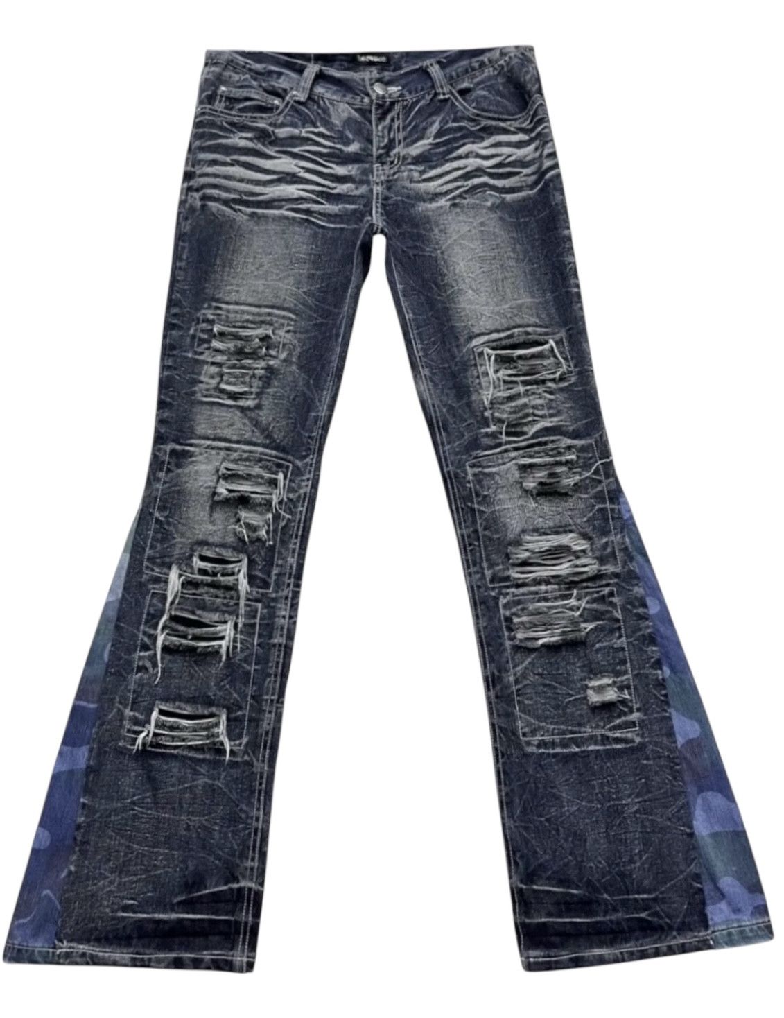 LOWBOX 🔥LOWBOX Seditionaries Grunge Ripped FLARE REWORKED Jeans Size US 32 / EU 48 - 1 Thumbnail