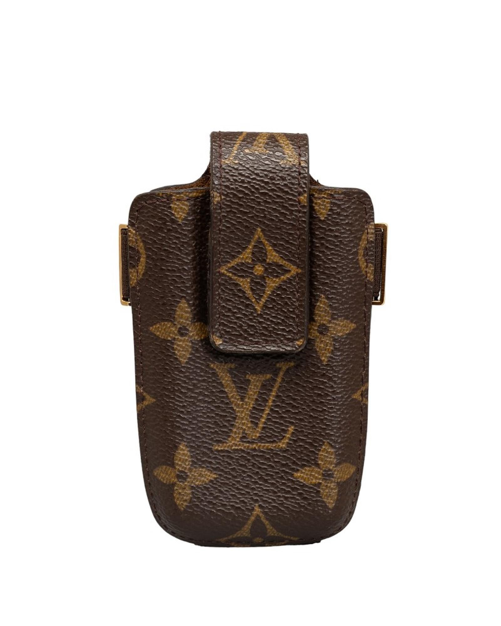image of Louis Vuitton Monogram Phone Case Wallet In Brown, Women's