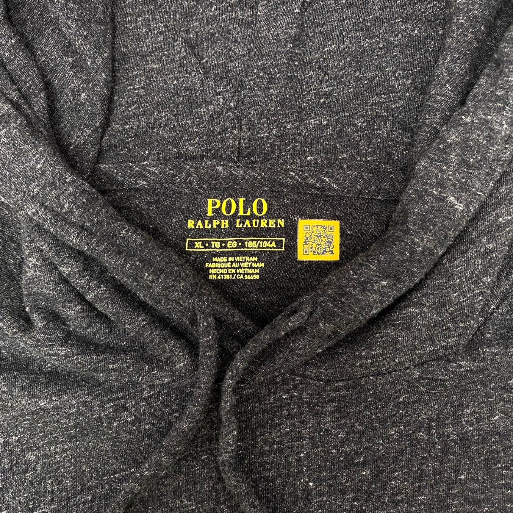 Polo Ralph Lauren Polo Ralph Lauren Hoodie Men XL Black Gray Long Sleeve Hooded Lightweight Pullover Classic Designer 6917 Size US XL / EU 56 / 4 - 5 Thumbnail