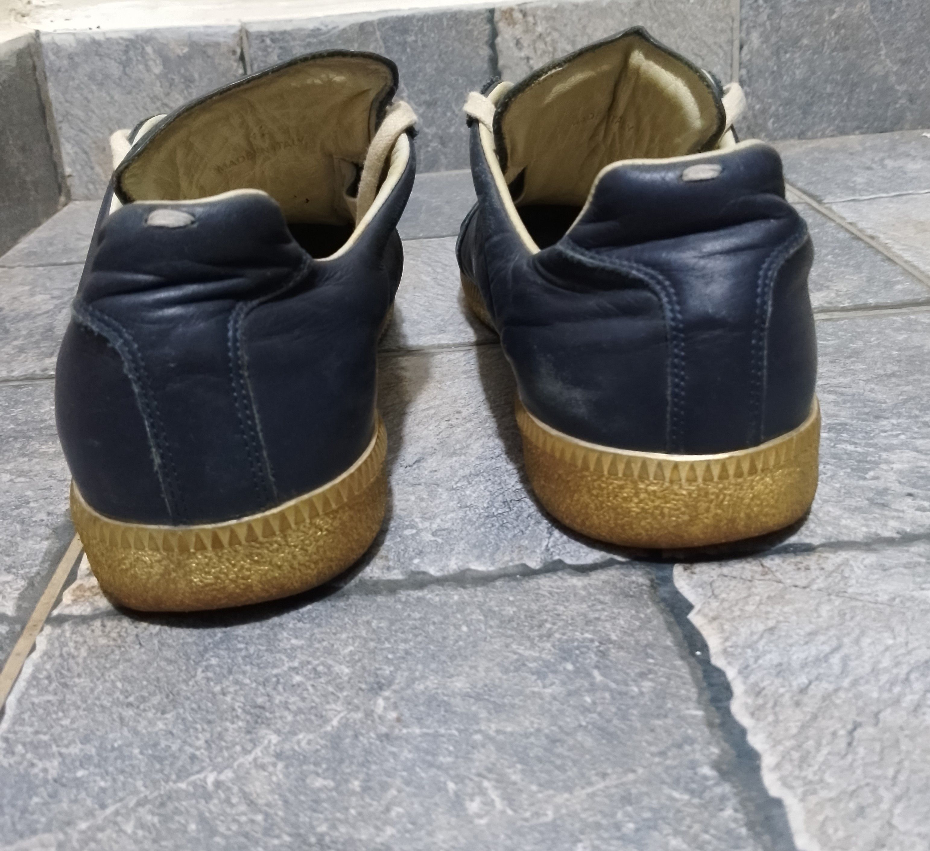 Maison Margiela Maison margiela replica gats leather navy gold sole Size US 9 / EU 42 - 11 Thumbnail