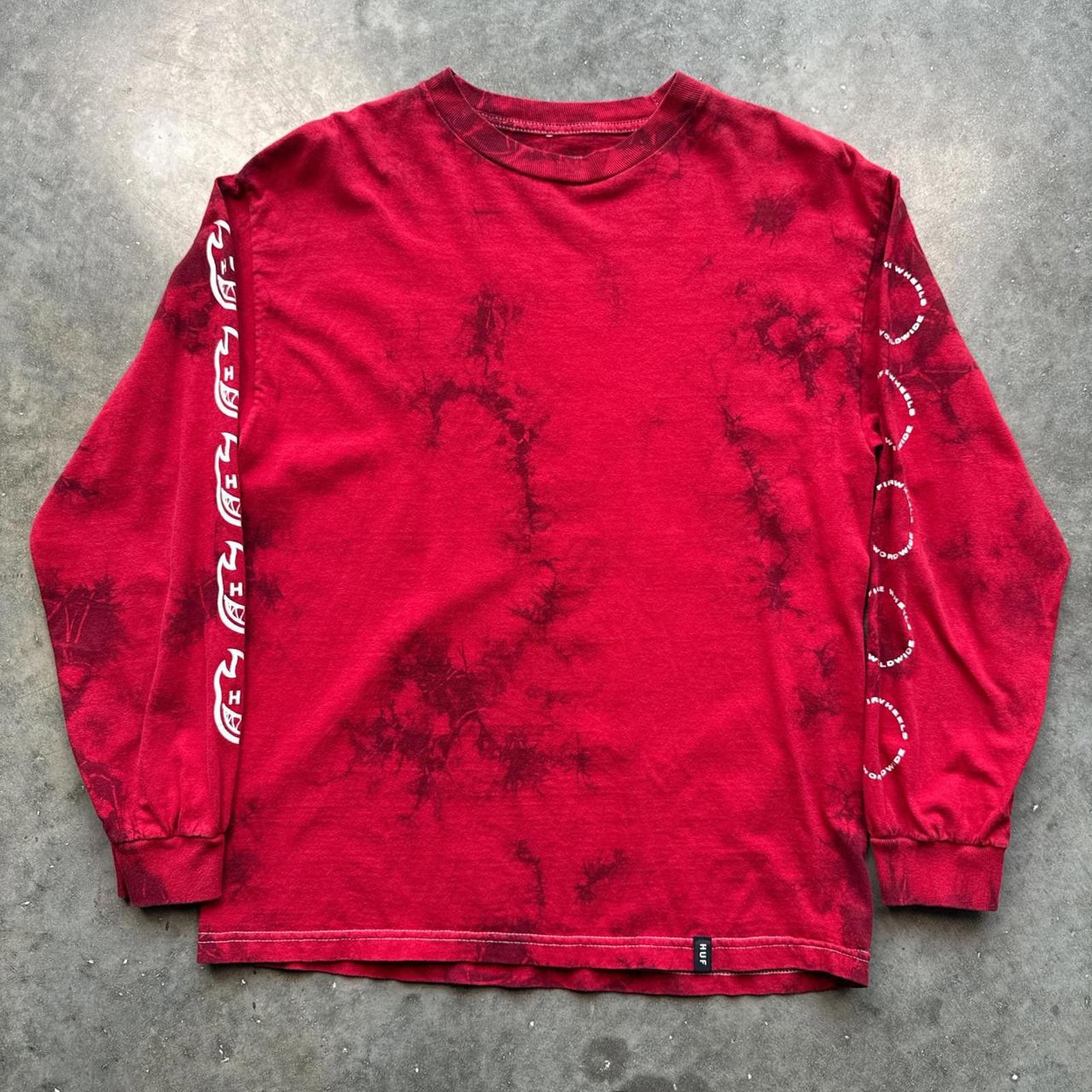Huf Red and White HUF Flames Burn Faster Long Sleeve T-Shirt Size US S / EU 44-46 / 1 - 1 Thumbnail