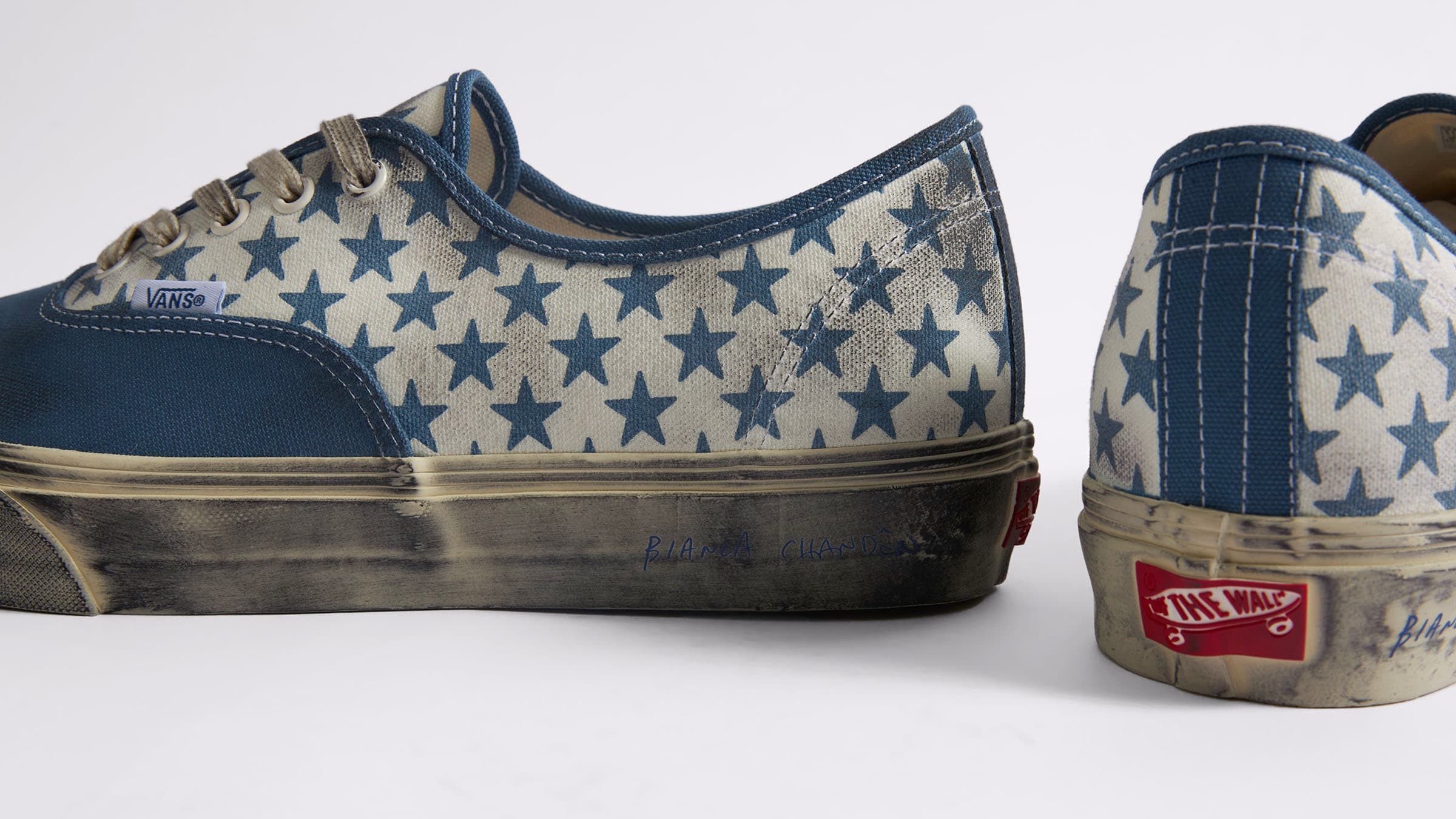 BIANCA CHANDON × Vans FINAL DROP NEW STAR PRINTED VANS AUTHENTIC SKATE SNEAKERS Size US 12 / EU 45 - 6 Thumbnail