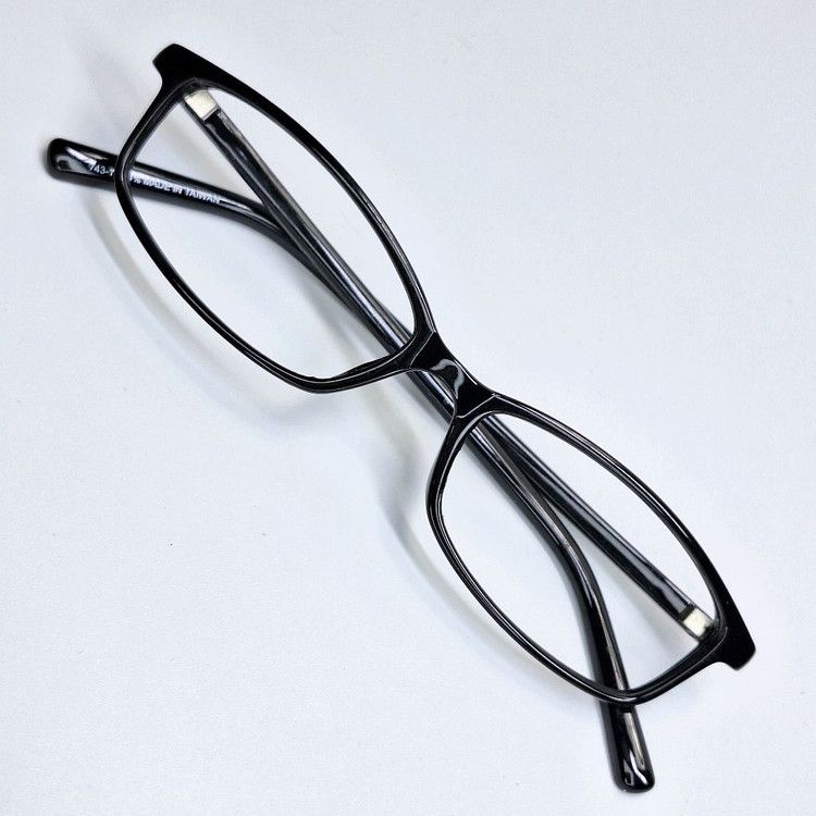 Other VINTAGE 743-1T Slim Black Square Frame Glasses Minimalist Size ONE SIZE - 1 Thumbnail