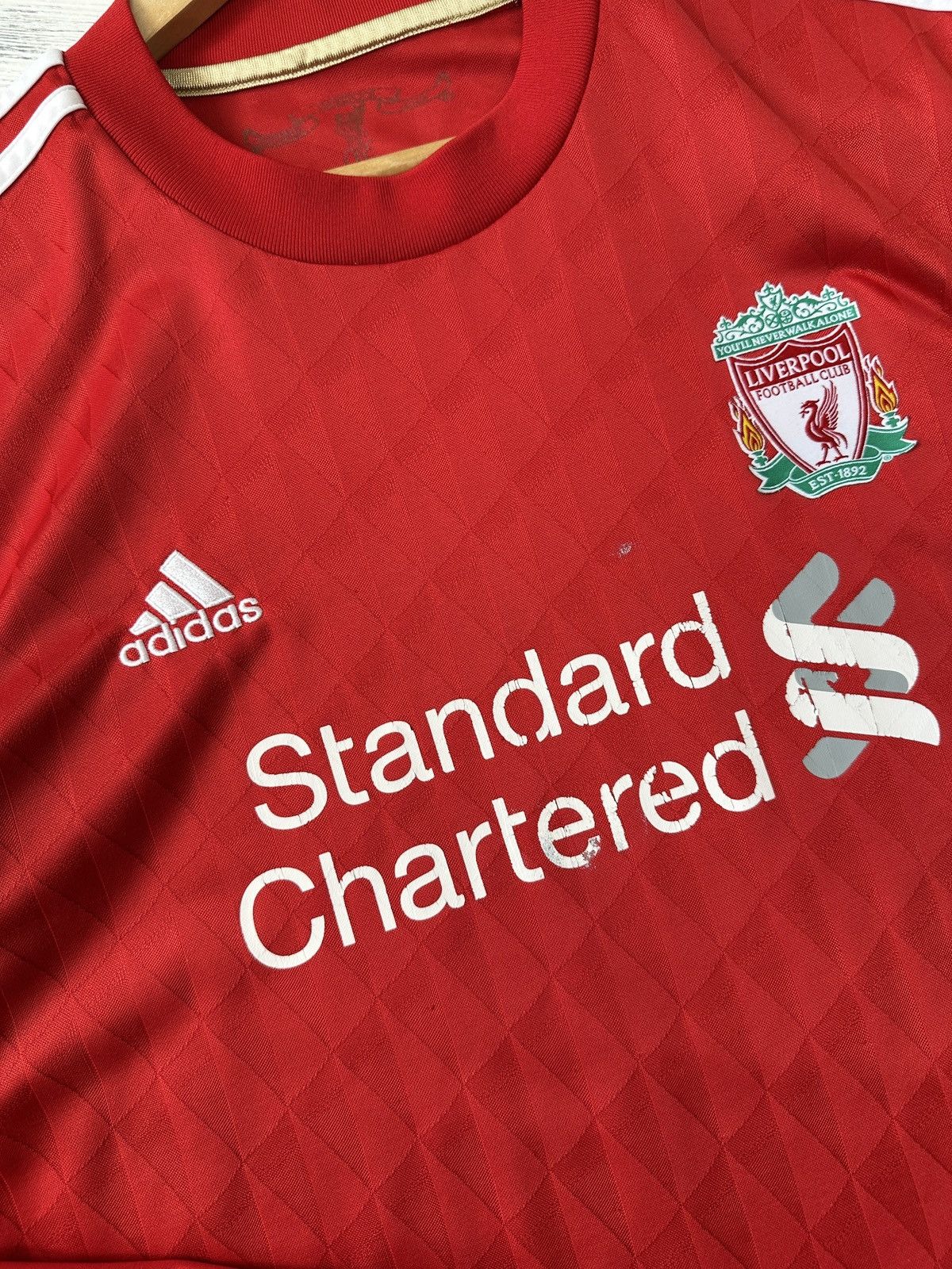 Adidas LIVERPOOL 2010-2012 ADIDAS Home Long Sleeve Soccer Jersey Size US L / EU 52-54 / 3 - 3 Thumbnail