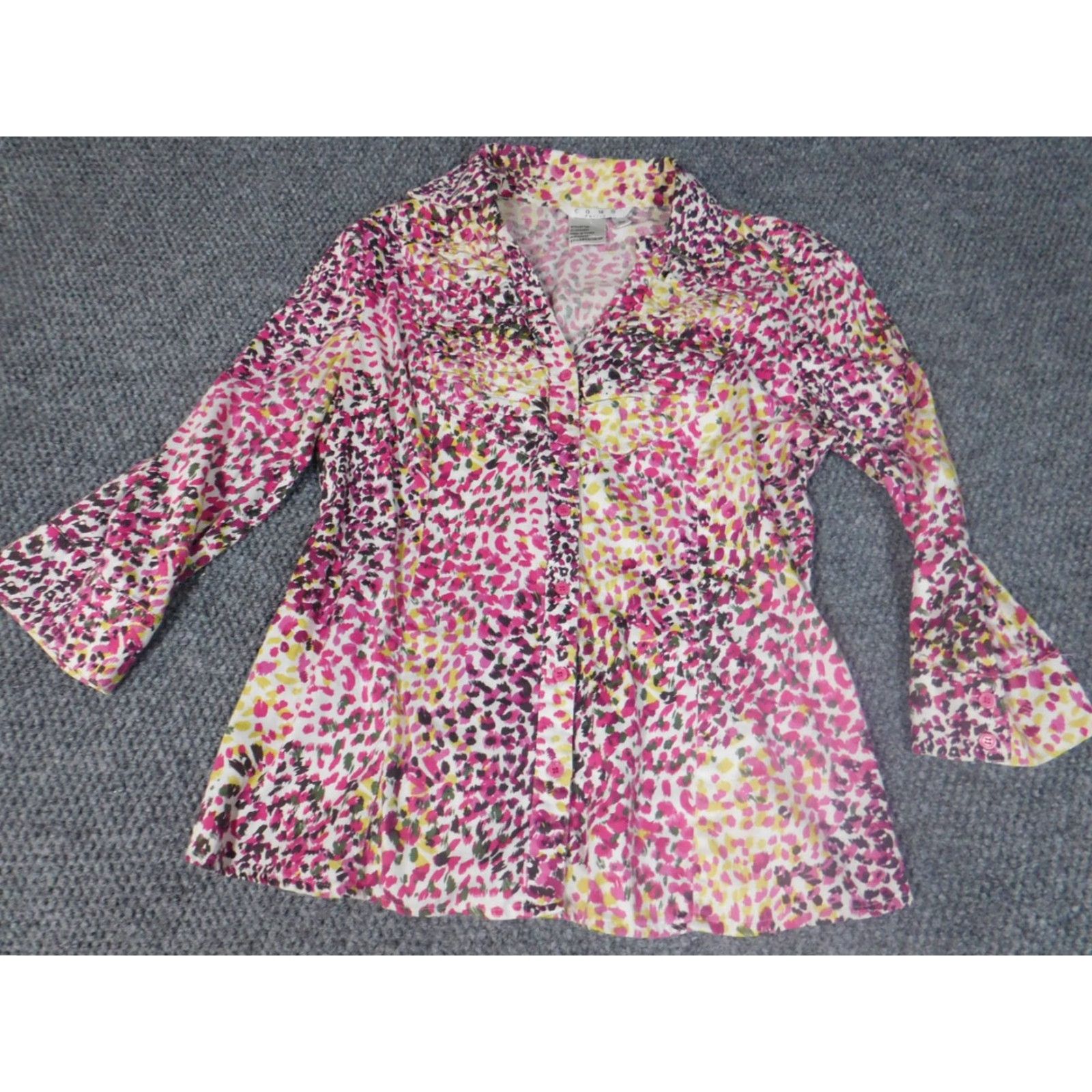 Pinko Como Womens Blouse PM Petites pink button down Collared Long Sleeve Cotton Down Ruffle Casual Shirt Classic Pink Womens PM Petites Blouse Size M / US 6-8 / IT 42-44 - 3 Thumbnail