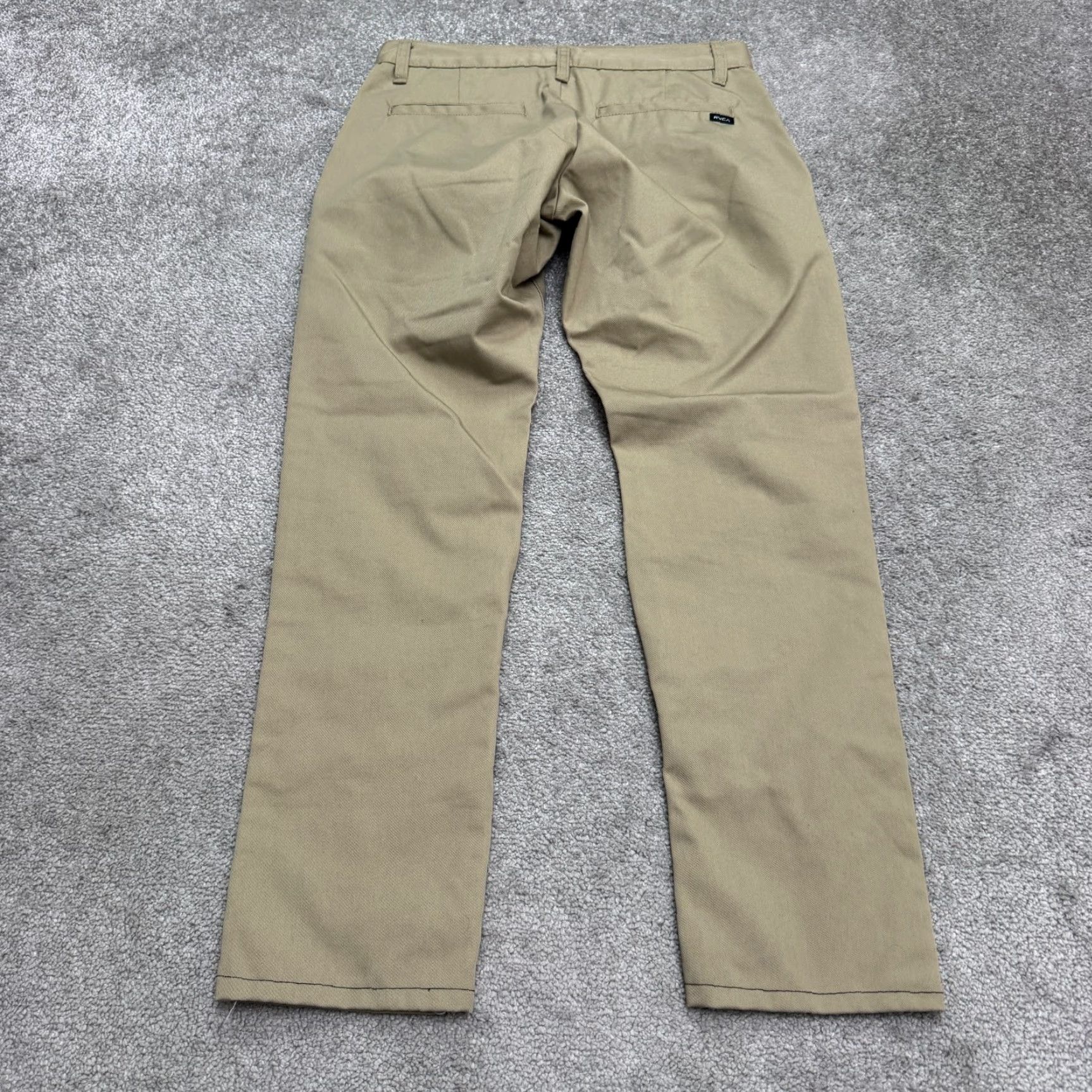 RVCA RVCA Pants Mens 28x28 Khaki Brown The Week End Chino Flat Front Straight Leg Size US 28 / EU 44 - 2 Thumbnail