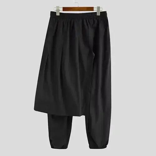 Other Solid Color Streetwear Punk Fashion Irregular Trousers Size US 35 - 2 Thumbnail