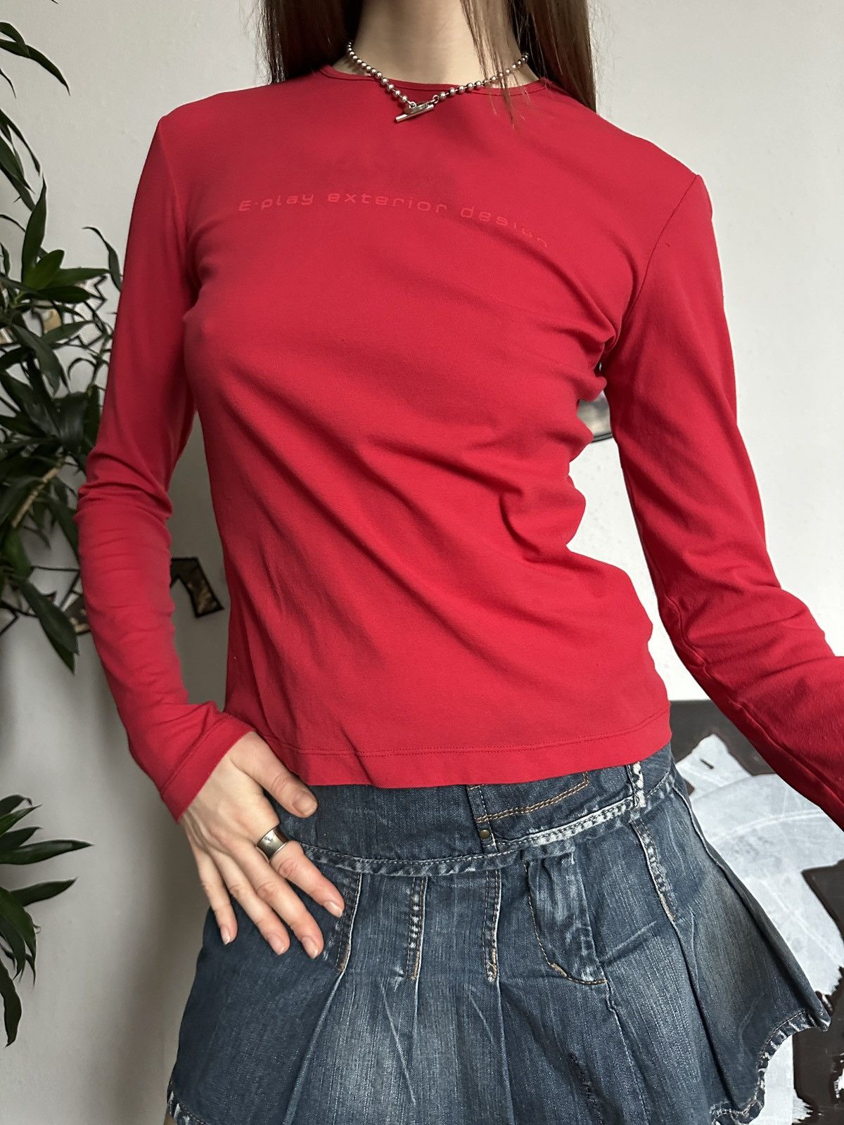 20471120 × Seditionaries E-PLAY Cyber Rave Logo Vintage 90s Stretchy Top Size L / US 10 / IT 46 - 3 Thumbnail
