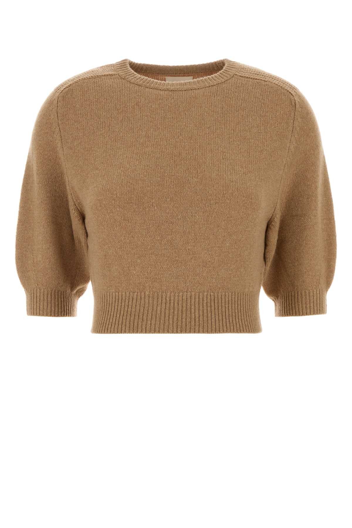 KHAITE Camel Wool Blend Lorelai Sweater Size M / US 6-8 / IT 42-44 - 1 Thumbnail