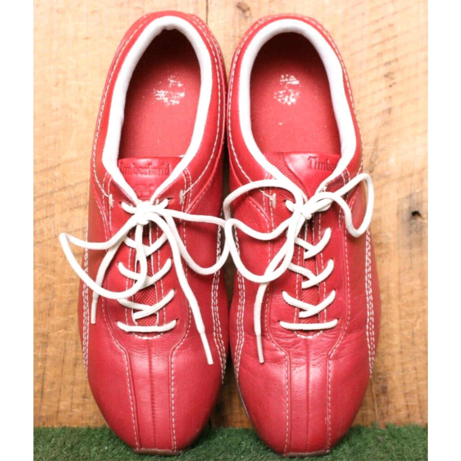 Timberland TIMBERLAND Red Leather Sneakers Women's 6M Sneaker Shoes Leather Red Womens Size US 6 / IT 36 - 4 Thumbnail