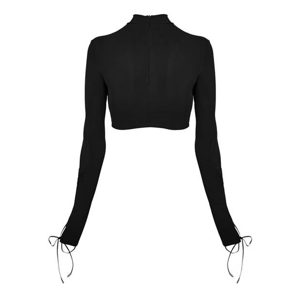 Off-White o1g2r1mq1224 Crop Top in Black Size XXS / US 00 / IT 34 - 2 Thumbnail