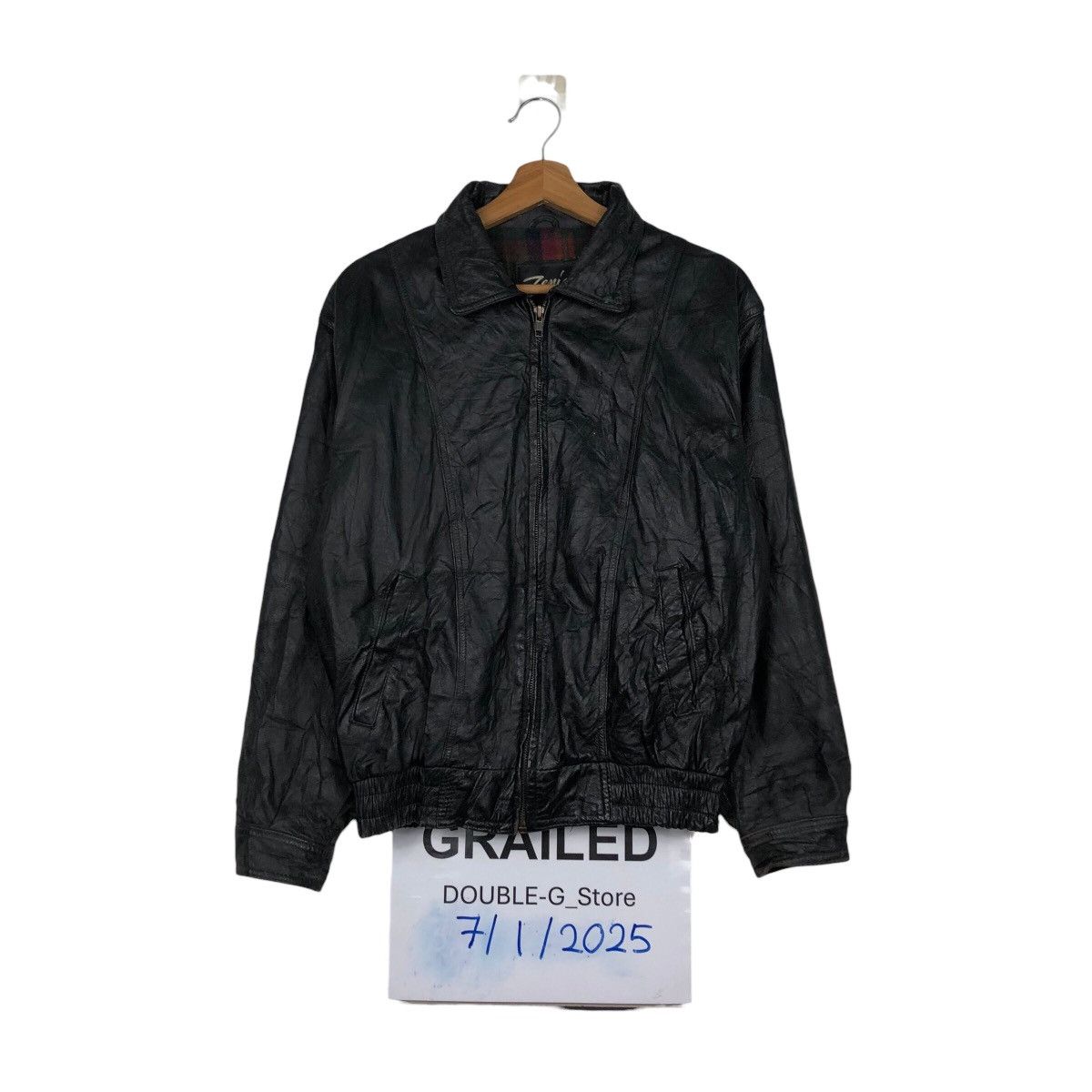 Japanese Brand × Vintage 📌Vintage Biker Leather Jacket Blanket Zania Issey Miyake Size US L / EU 52-54 / 3 - 1 Thumbnail