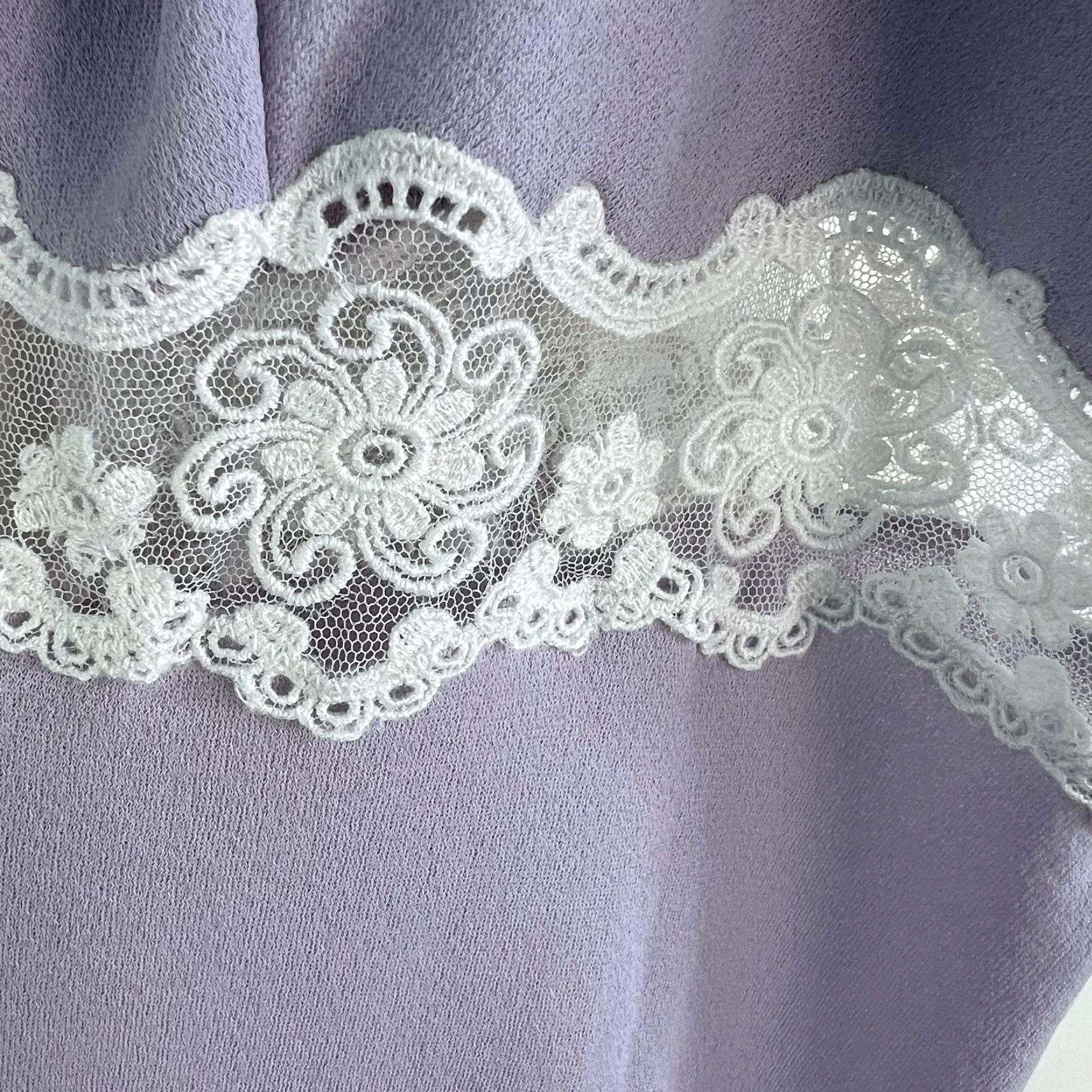 Vintage VINTAGE Enka Crepe 80's Pale Purple Teddy Lingerie M Size Purple Eveningwear Womens 1980s Europe Polyester Size ONE SIZE - 5 Thumbnail