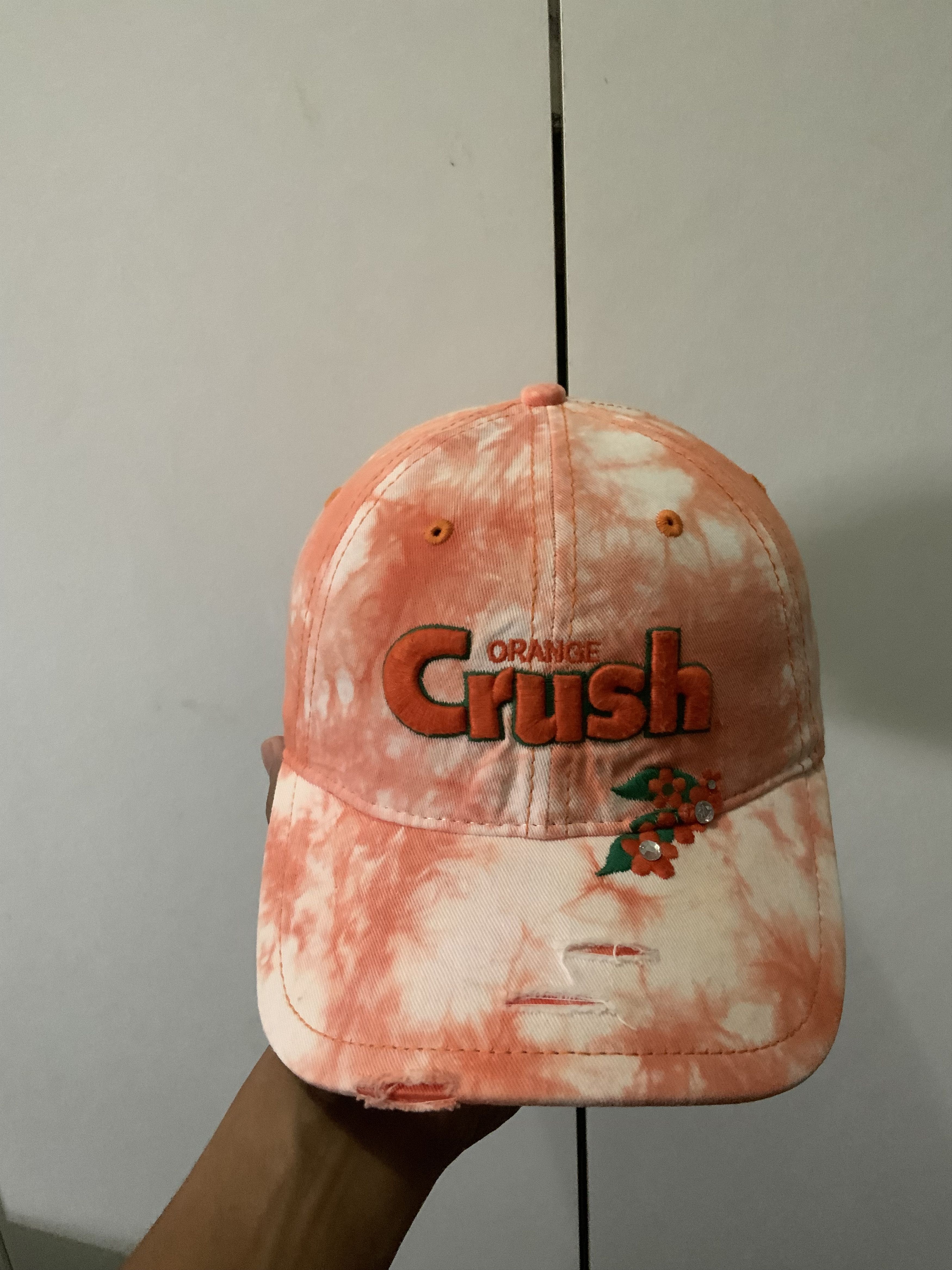 If Six Was Nine Crush Orange Tie Dye Hat Size ONE SIZE - 5 Thumbnail
