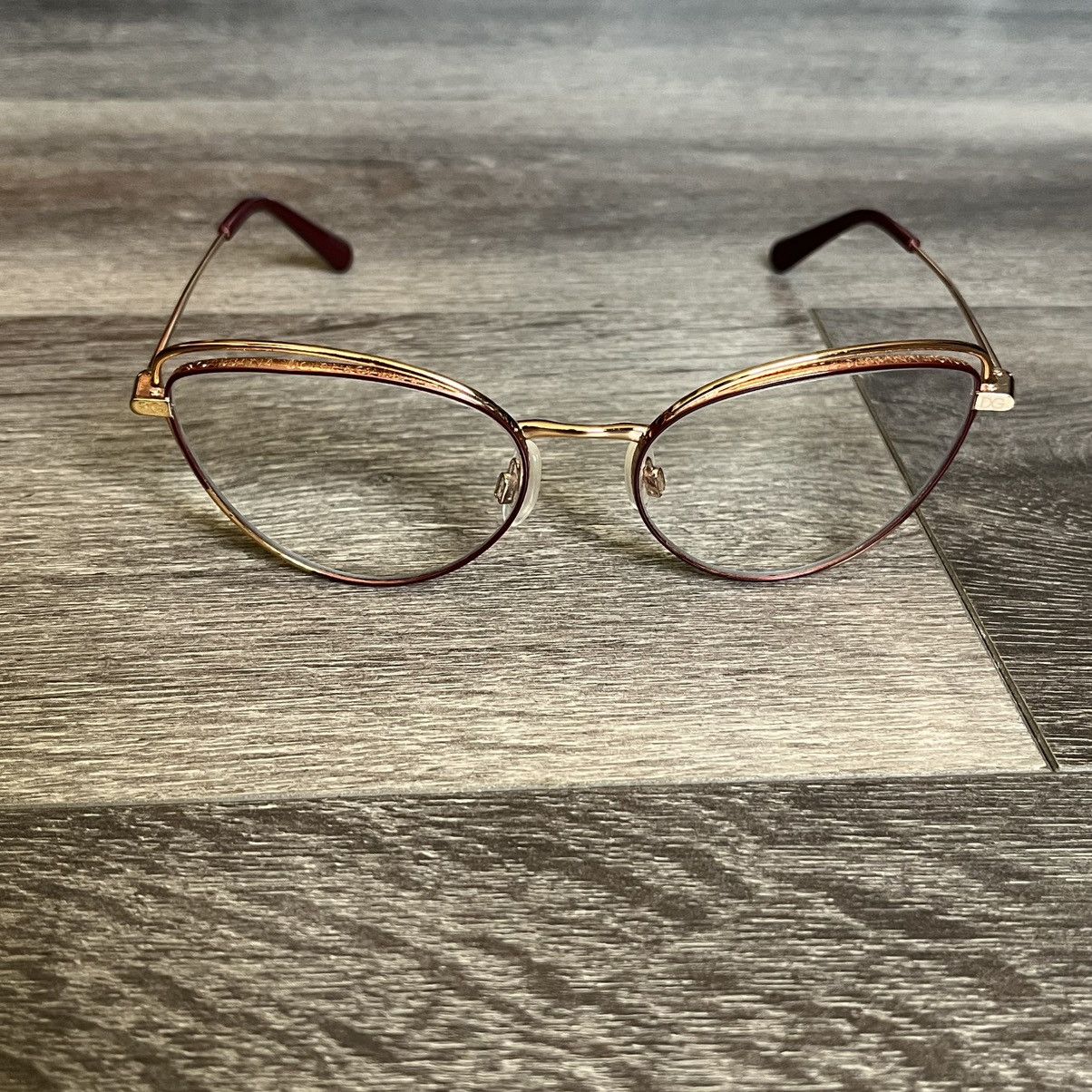 Dolce & Gabbana DOLCE & GABBANA Cat Eye Eyeglasses DG1326 Gold Bourdeaux Size ONE SIZE - 2 Thumbnail