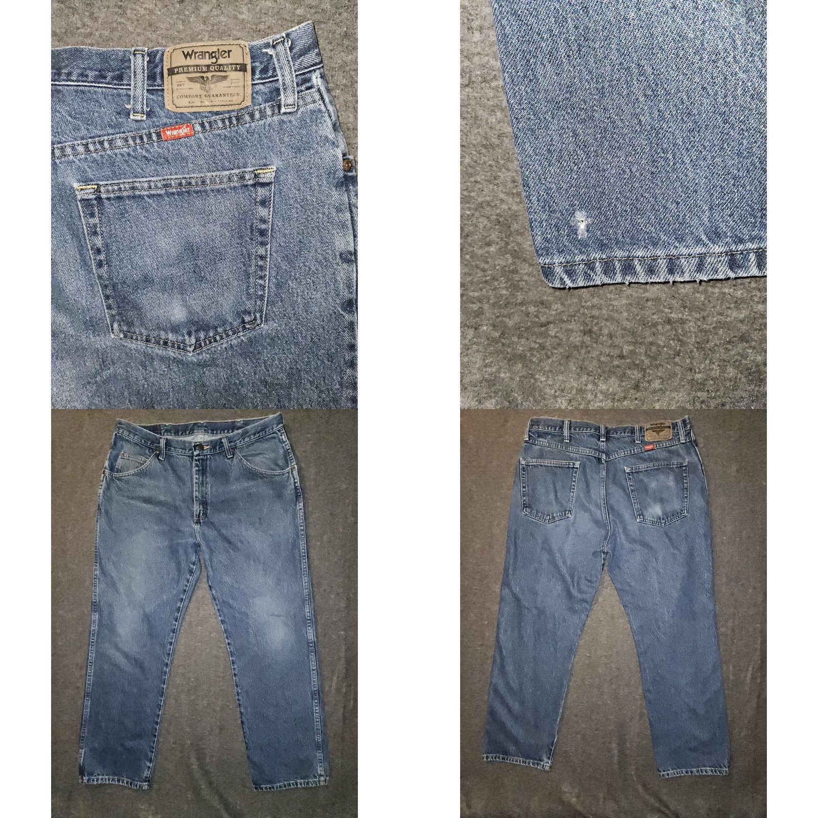 Wrangler Wrangler Jeans Men's 36x29 Straight Leg Blue Denim Western Cowboy Regular Rise 28 Inseam 36 Waist Lot of 2 Size US 36 / EU 52 - 8 Thumbnail