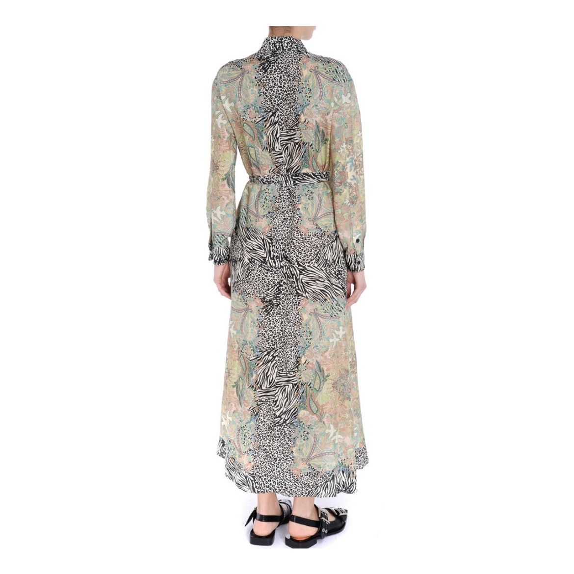 Pinko Pinko Chemisier Rosalina Floral Animal Shirt Maxi Dress Size S / US 4 / IT 40 - 3 Thumbnail