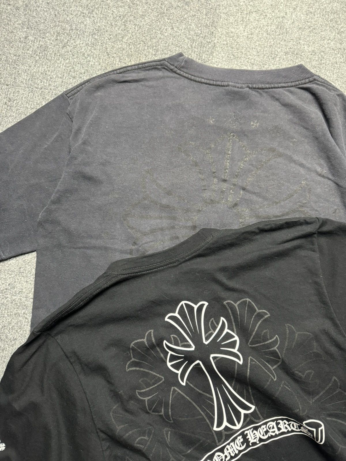 image of Chrome Hearts - Vintage Fade Cross Plus Tee in Faded Black, Men's (Size Medium)