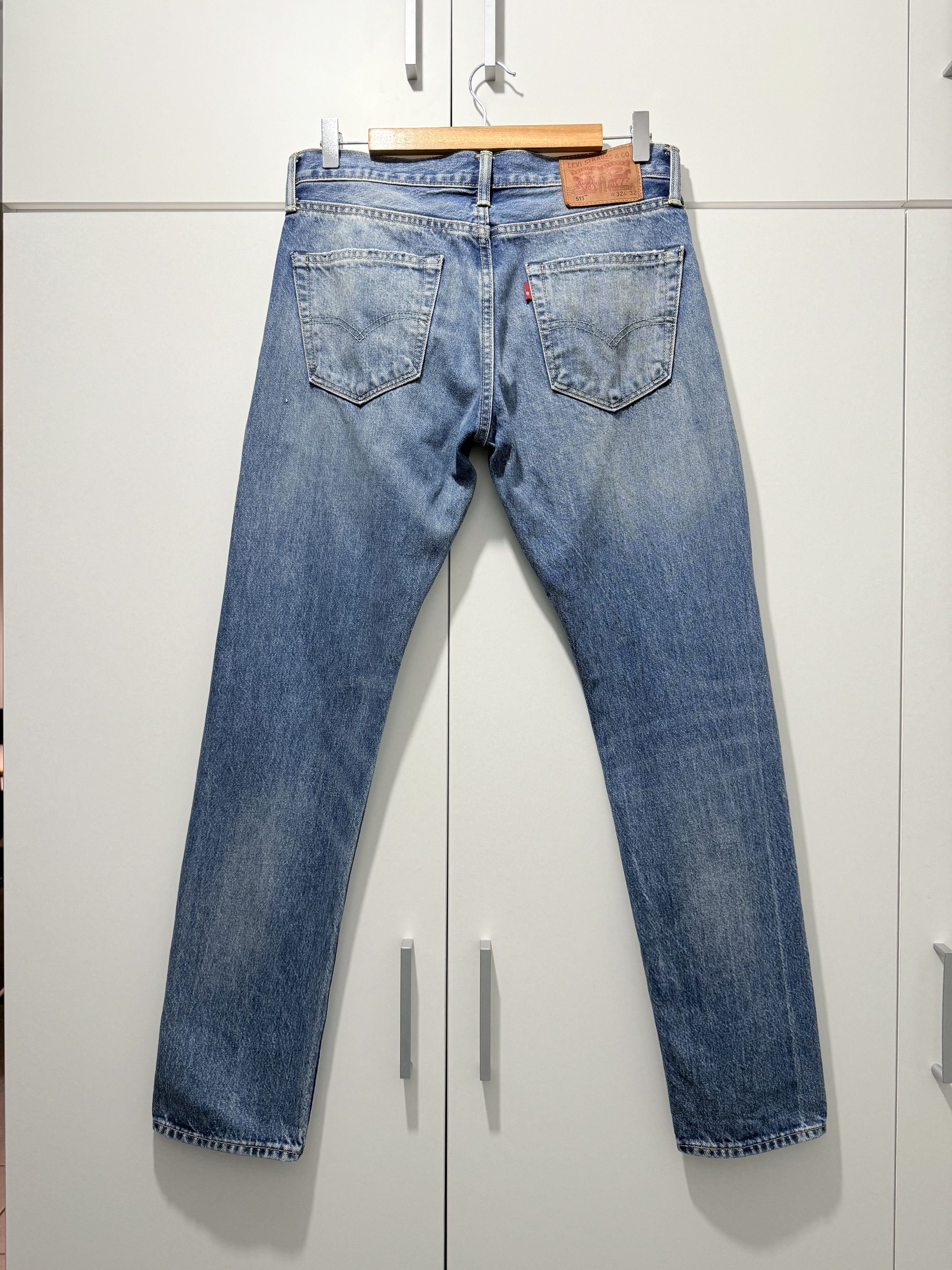 Levi's Levi's 511 Selvedge Distressed Blue Denim Jeans W31 L30 Size US 31 - 4 Thumbnail