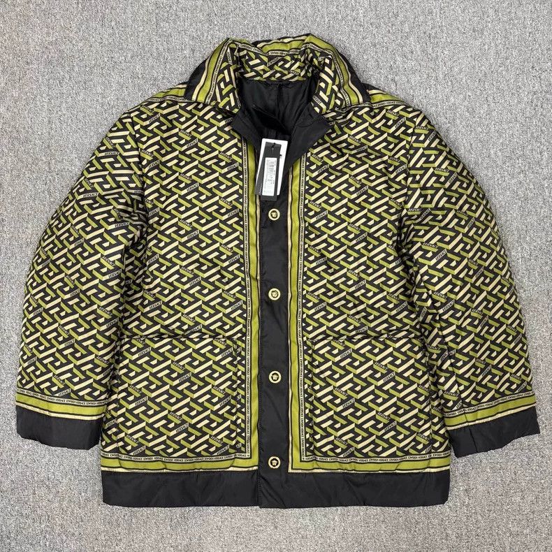 Versace Medusa smiley print jacket padded jacket