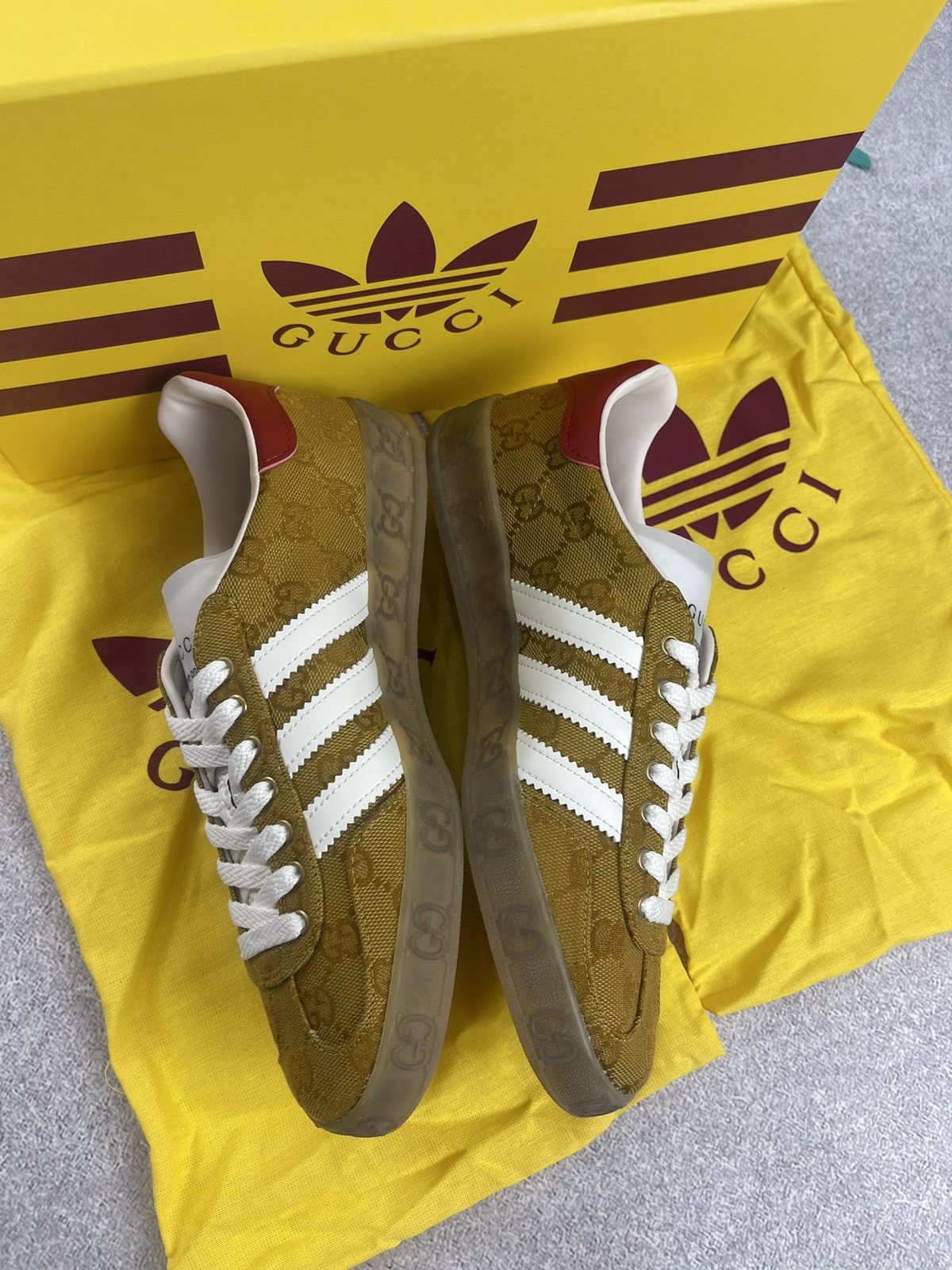 Adidas × Gucci Adidas x Gucci Gazelle GG Monogram Sneakers Size 38 2/3 Size US 7 / IT 37 - 8 Thumbnail