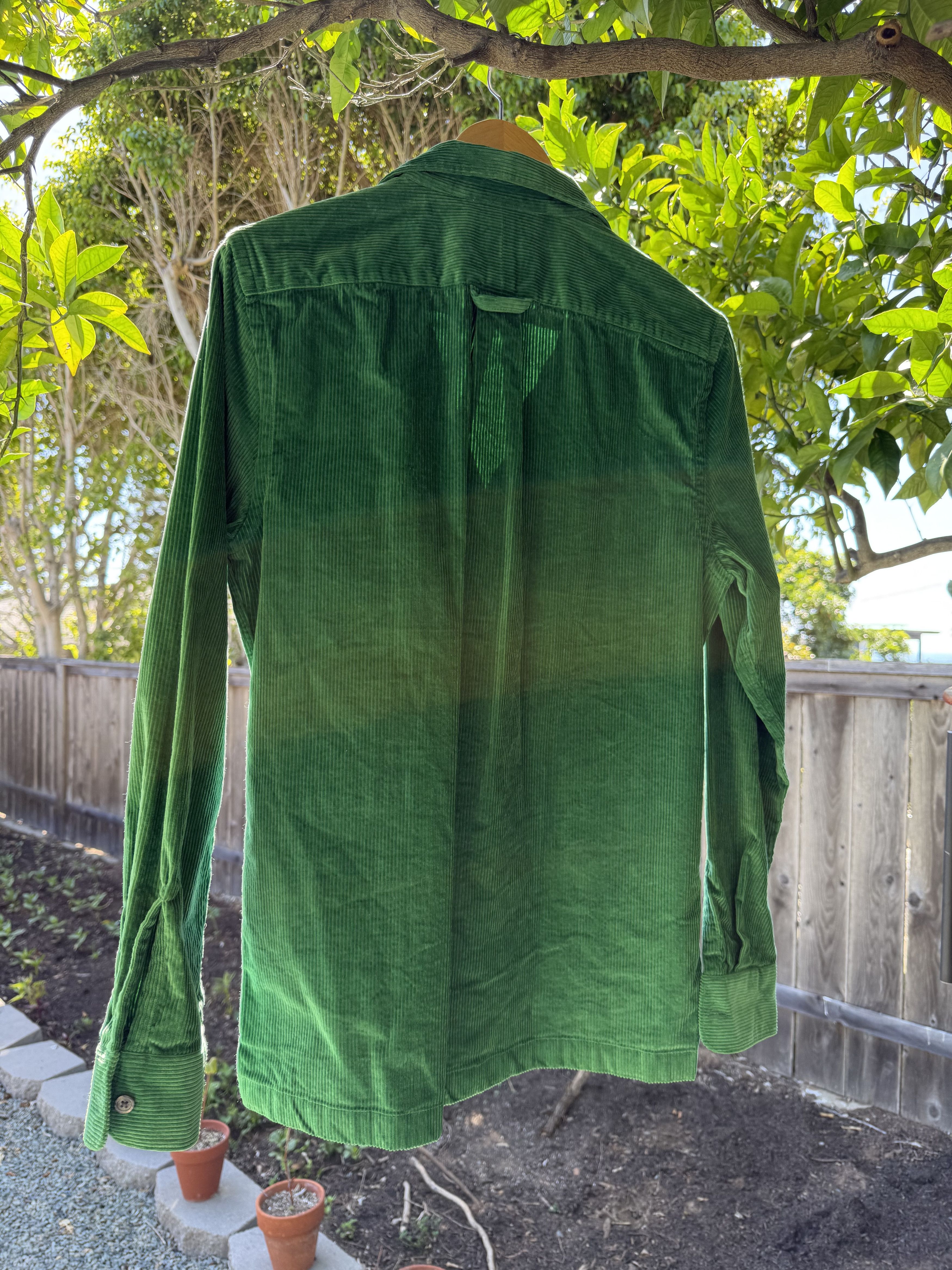 Todd Snyder Todd Snyder Emerald Green Corduroy Camp Collar Shirt Small Size US S / EU 44-46 / 1 - 10 Thumbnail