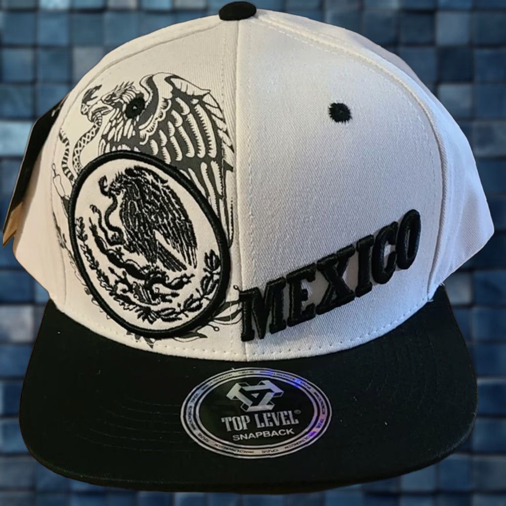 Vintage VINTAGE Mexico Eagle Snake Cactus Mexican Snapback Baseball Cap Men Adjustable White Cotton Size ONE SIZE - 1 Thumbnail