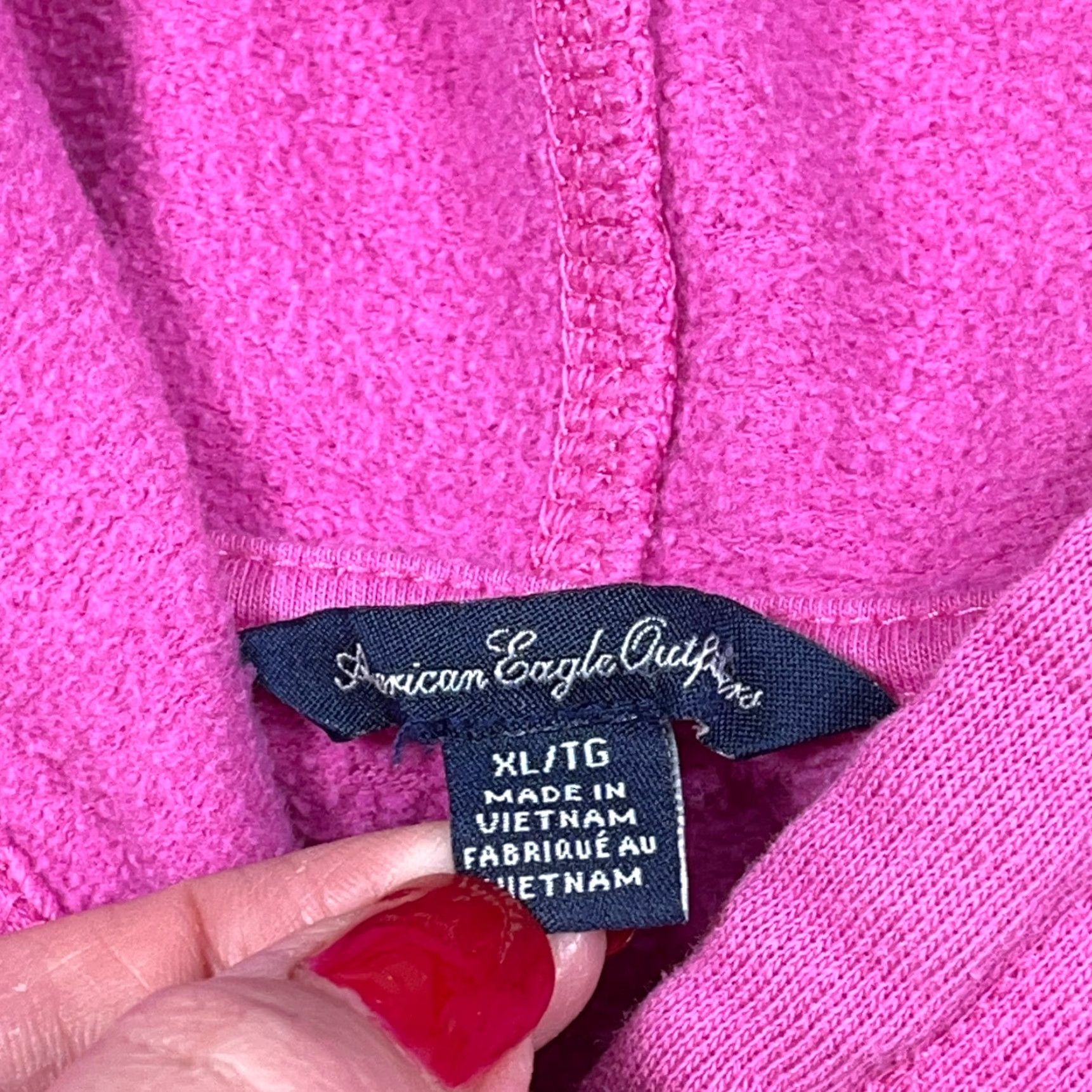 American Eagle Outfitters VINTAGE American Eagle Outfitters Hoodie Women XL Pink Sweatshirt 2000s Live Your Life Size XL / US 12-14 / IT 48-50 - 7 Thumbnail