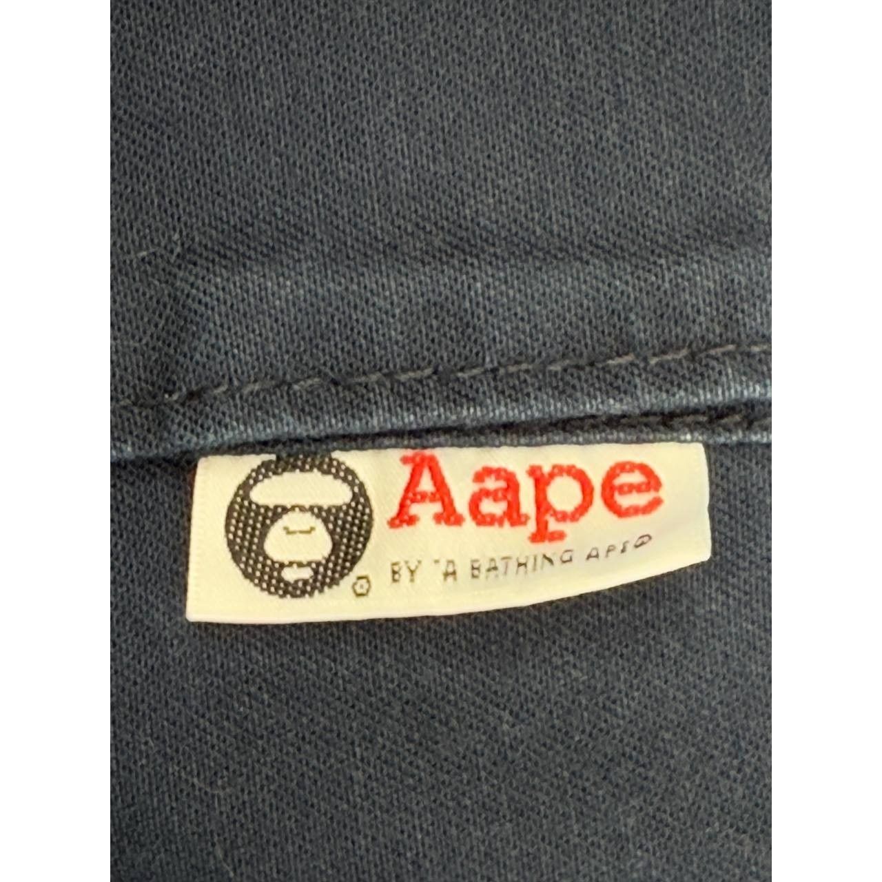 Vintage AAPE by A Bathing Ape Navy Cargo Shorts Patches Logo Size US 33 - 11 Thumbnail