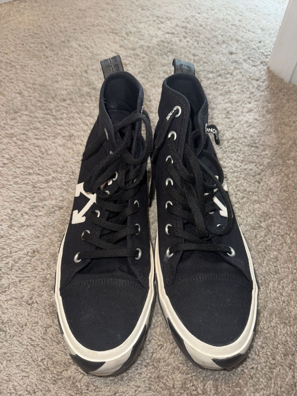 Off-White Off white high tops vulcanized Size US 12 / EU 45 - 7 Thumbnail