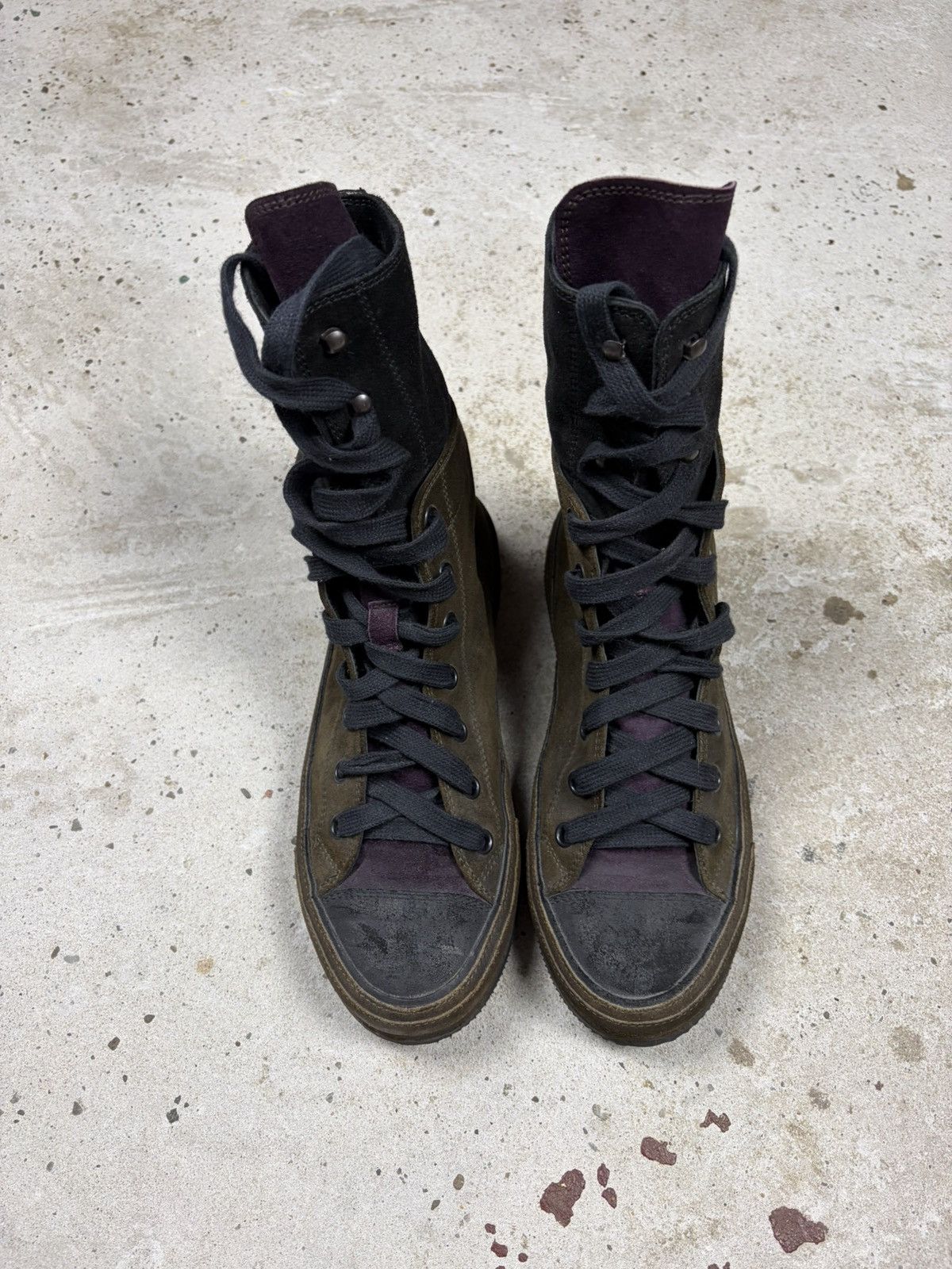 Ann Demeulemeester Ann Demeulemeester Scamosciato Suede High Top Sneakers Size US 10 / IT 40 - 12 Thumbnail