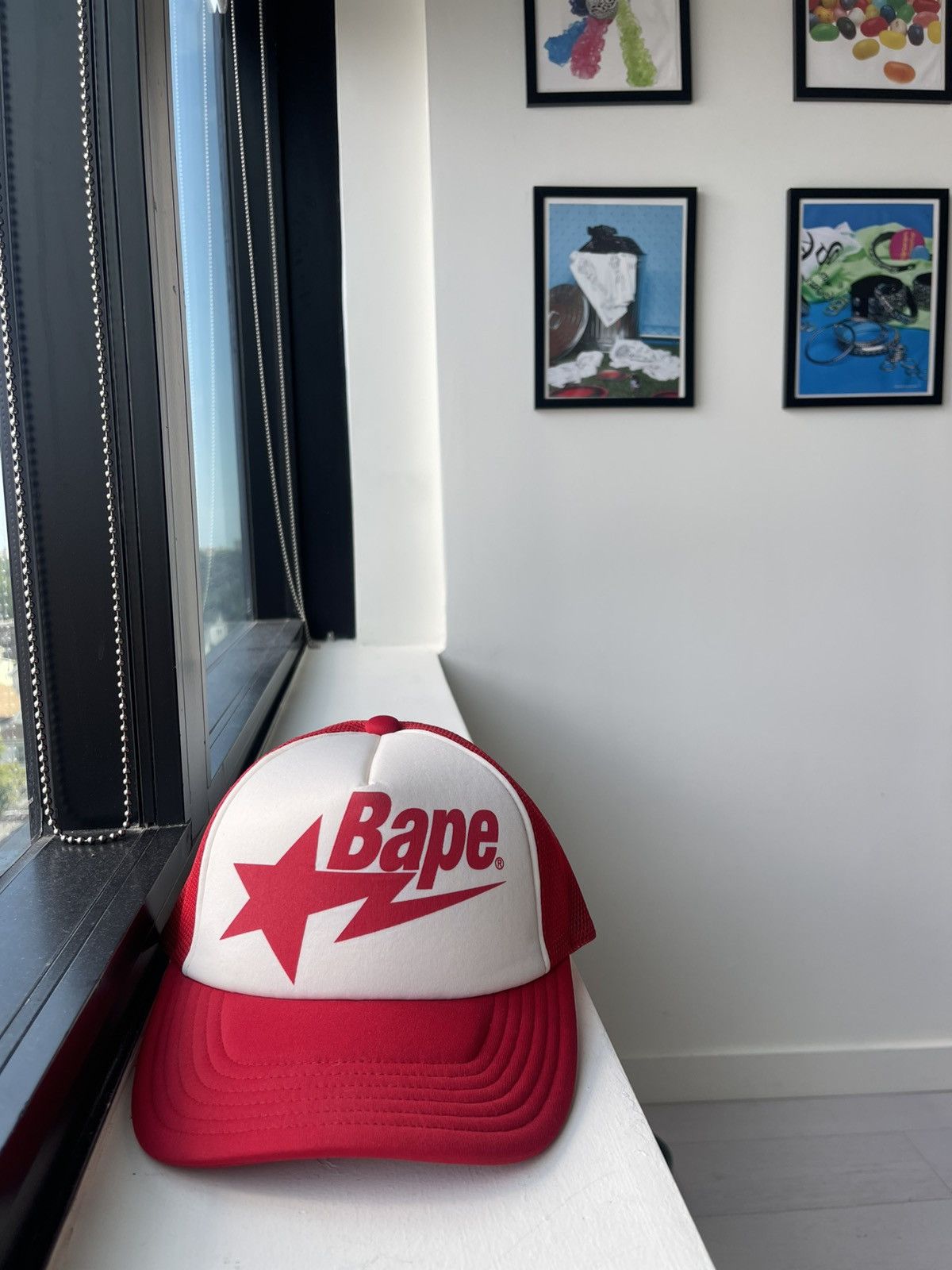 Bape Bape Bapesta Trucket Hat Red Size ONE SIZE - 2 Thumbnail
