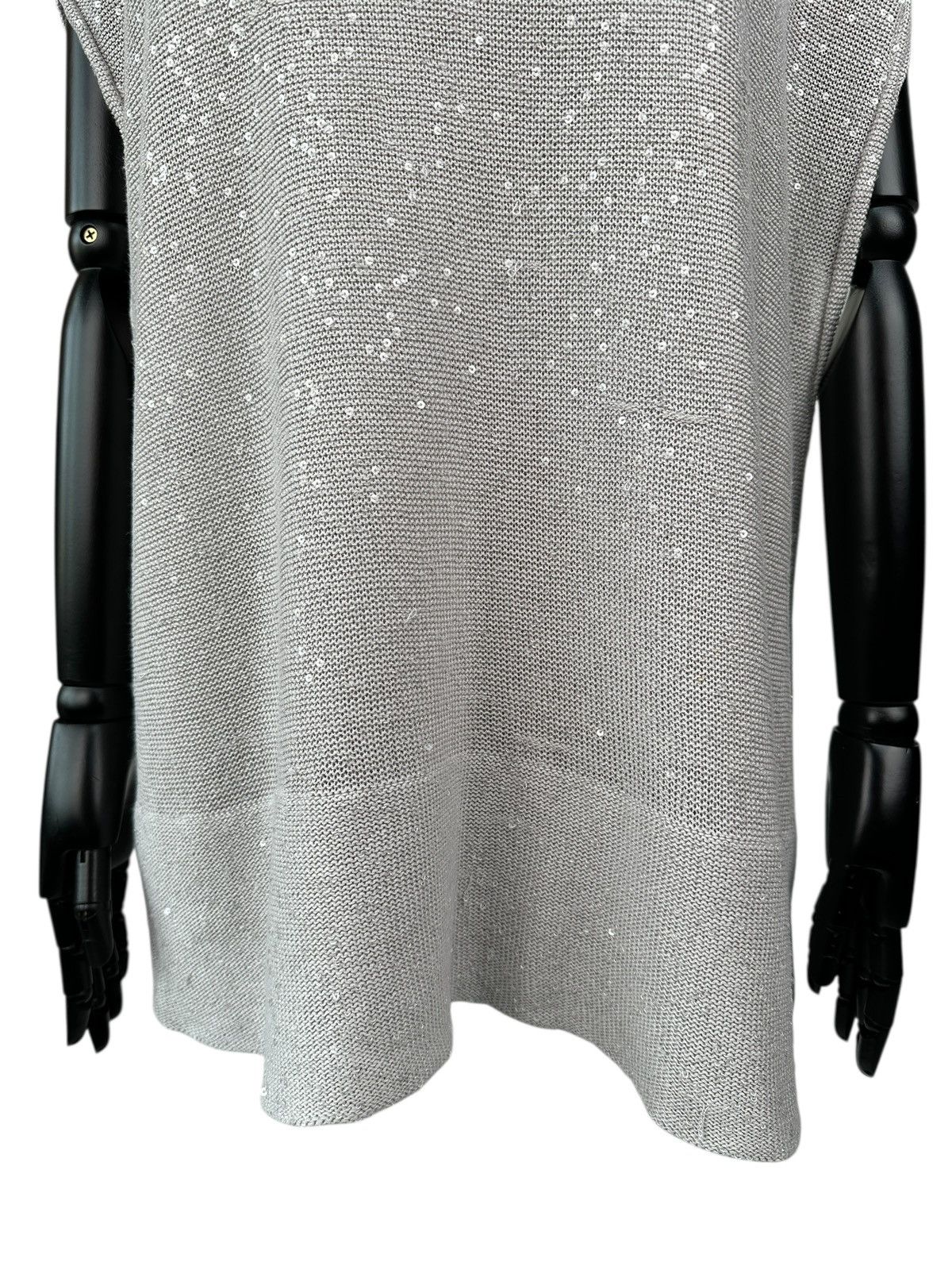 Brunello Cucinelli BRUNELLO CUCINELLI Linen Silk Sequins Sleeveless Sweater Size M / US 6-8 / IT 42-44 - 6 Thumbnail