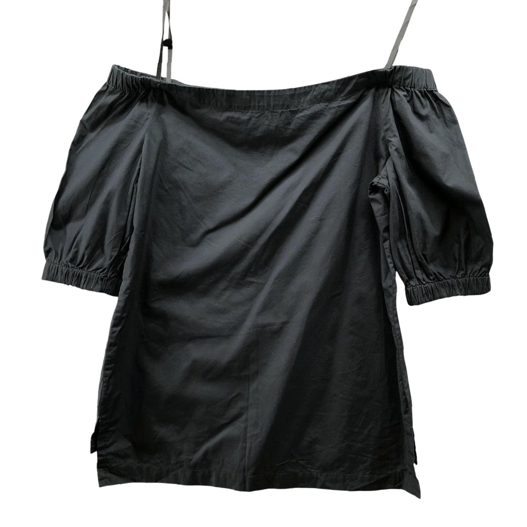 Ralph Lauren Lauren Ralph Lauren Off Shoulder Top Womens XS Black Poplin Puff Sleeve Shirt Size XS / US 0-2 / IT 36-38 - 2 Thumbnail