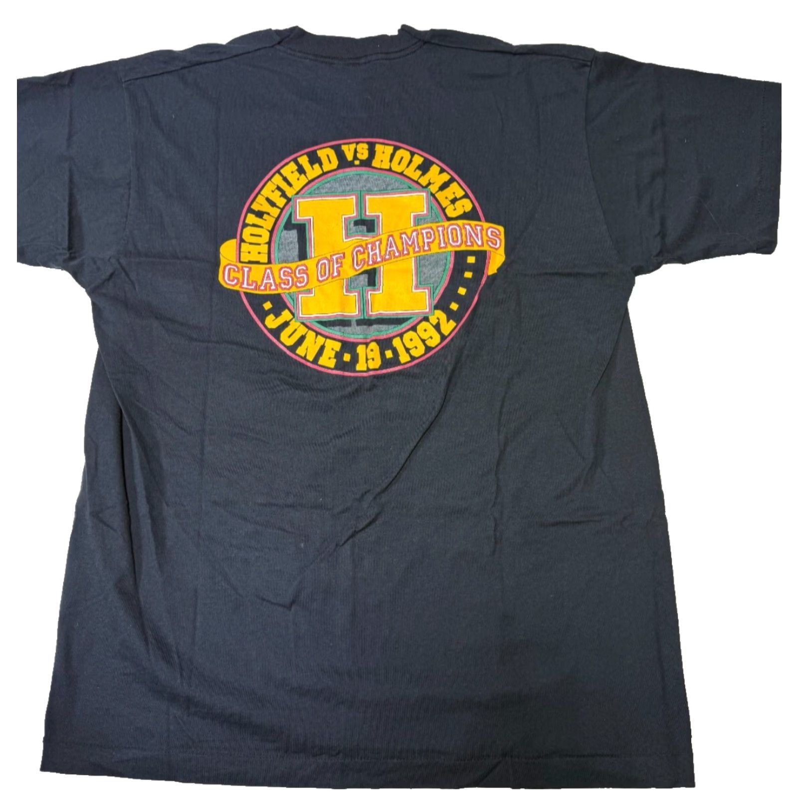 Vintage Vintage 1992 Holyfield vs Holmes Heavyweight Boxing Fight T Shirt XL PROMO SCREEN STARS BEST Size US XL / EU 56 / 4 - 6 Thumbnail
