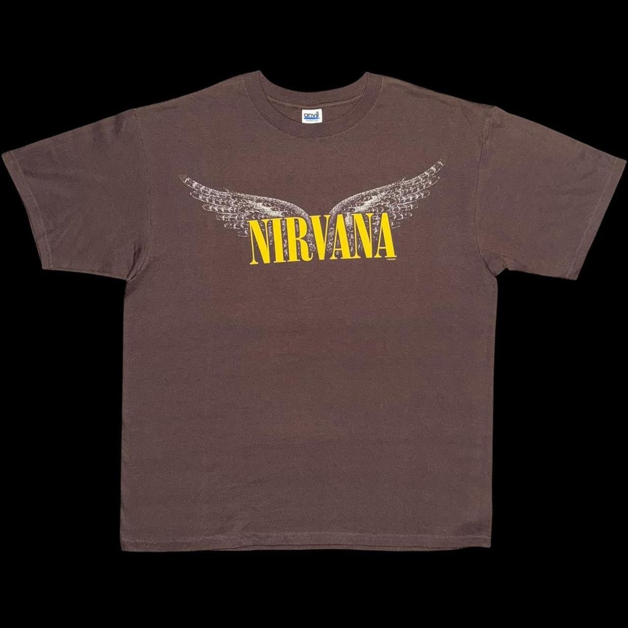 Nirvana Vintage 2008 Y2K Nirvana Angel Wing Spellout Grunge Band Tee Size US XL / EU 56 / 4 - 3 Thumbnail