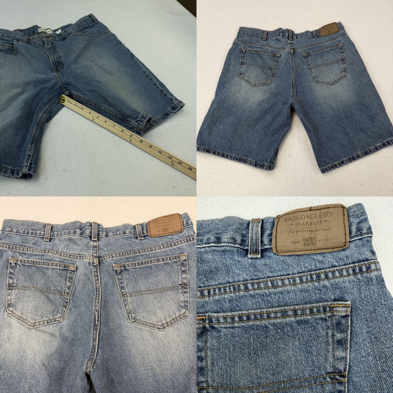 Faded Glory Faded Glory Bermuda Shorts Mens 38 Blue Denim Relaxed Fit 5 Pocket Casual Bermuda Shorts Mens 38 Blue Denim Relaxed Fit 5-Pocket Size US 38 / EU 54 - 8 Thumbnail