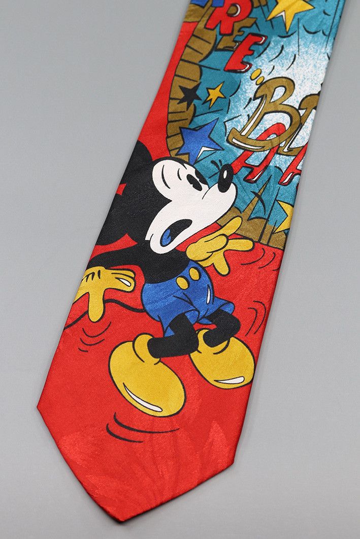 Disney Rare Vintage Mickey Mouse Tie – Comic Style, Made in Sweden Size ONE SIZE - 1 Thumbnail