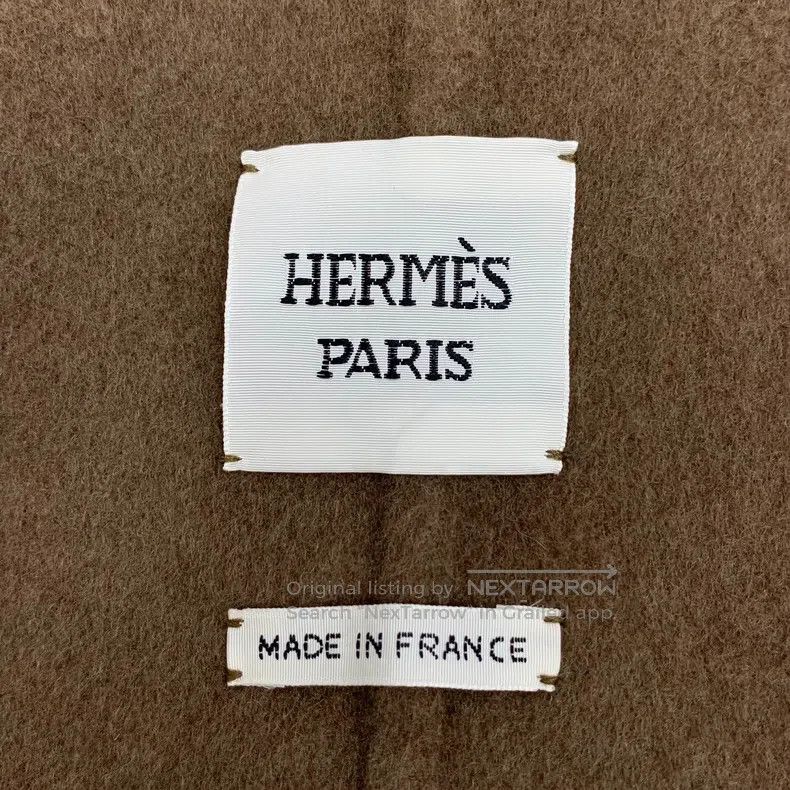Hermes Hermes Brown Fringe Cashmere V-Neck Belted Sleeveless Over Size XXS / US 00 / IT 34 - 5 Thumbnail