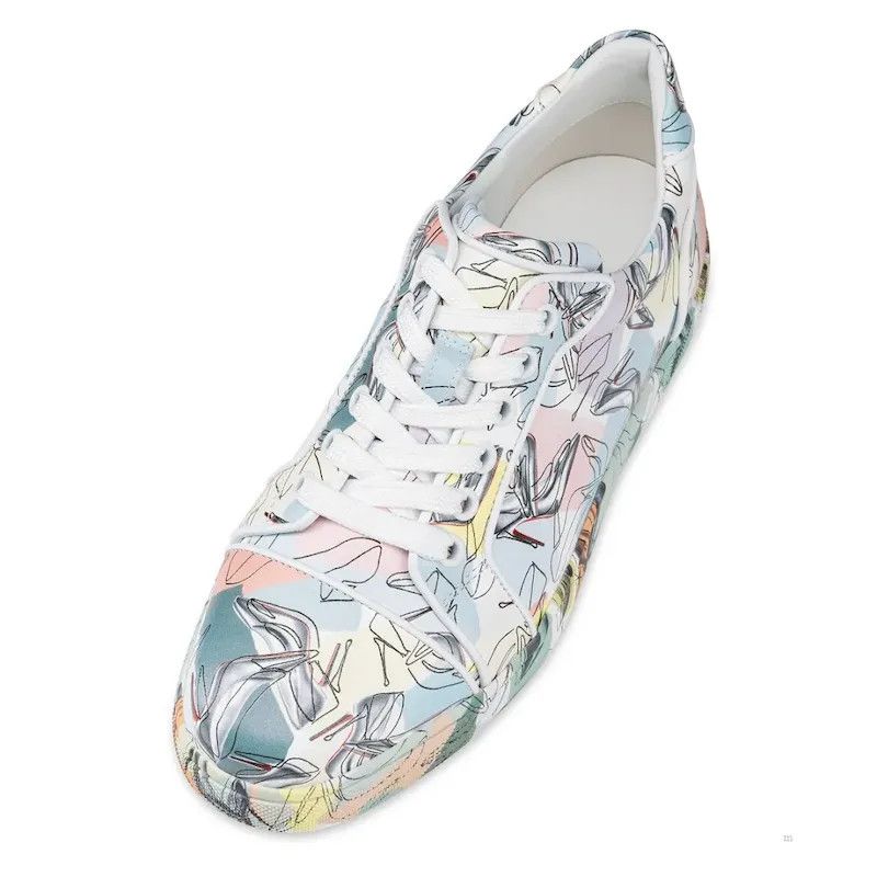 Christian Louboutin o1s1wg110924 Louis Junior Low Top Sneaker in Multicolor Size US 8 / EU 41 - 2 Thumbnail