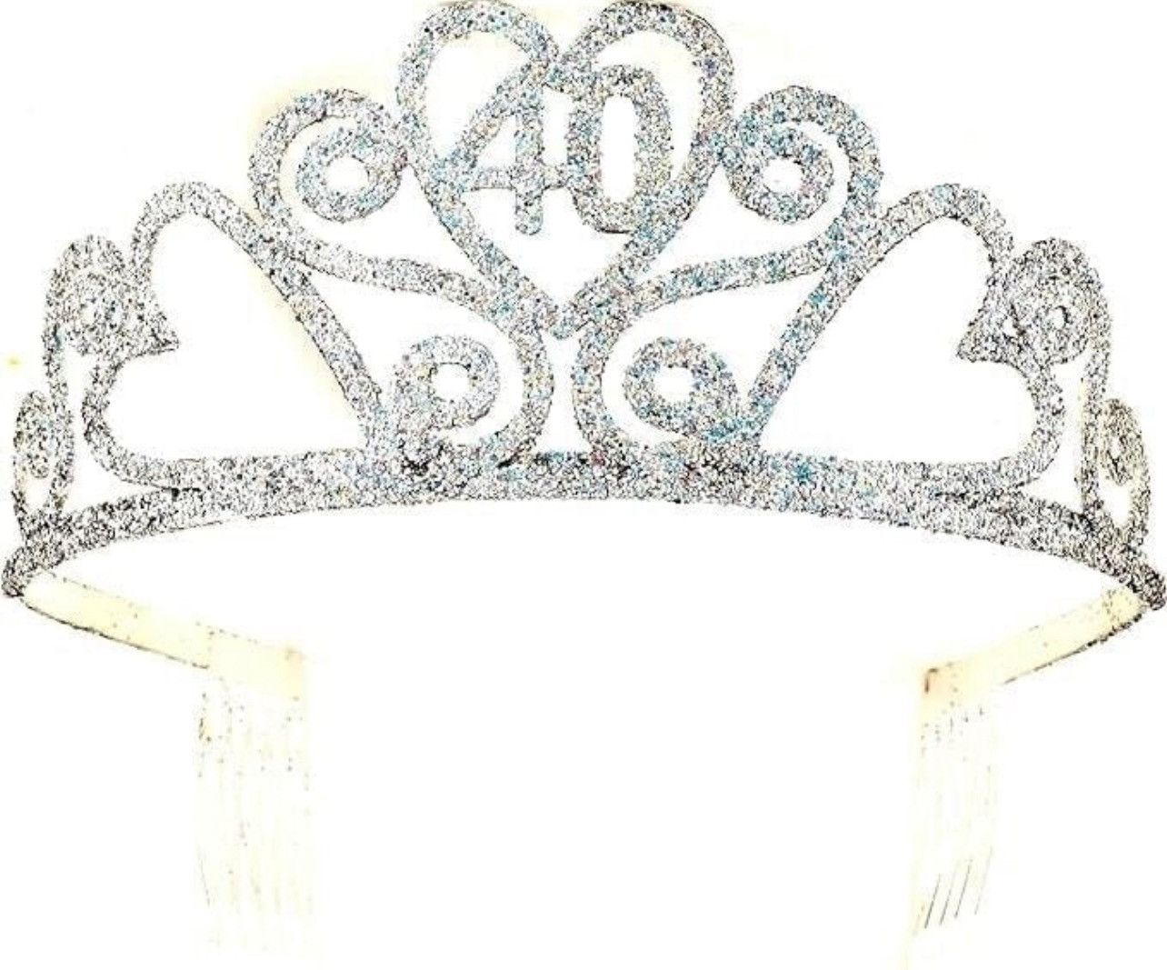 Other Forum Novelties 40th Birthday Silver Tiara Keepsake Gift Size ONE SIZE - 3 Thumbnail
