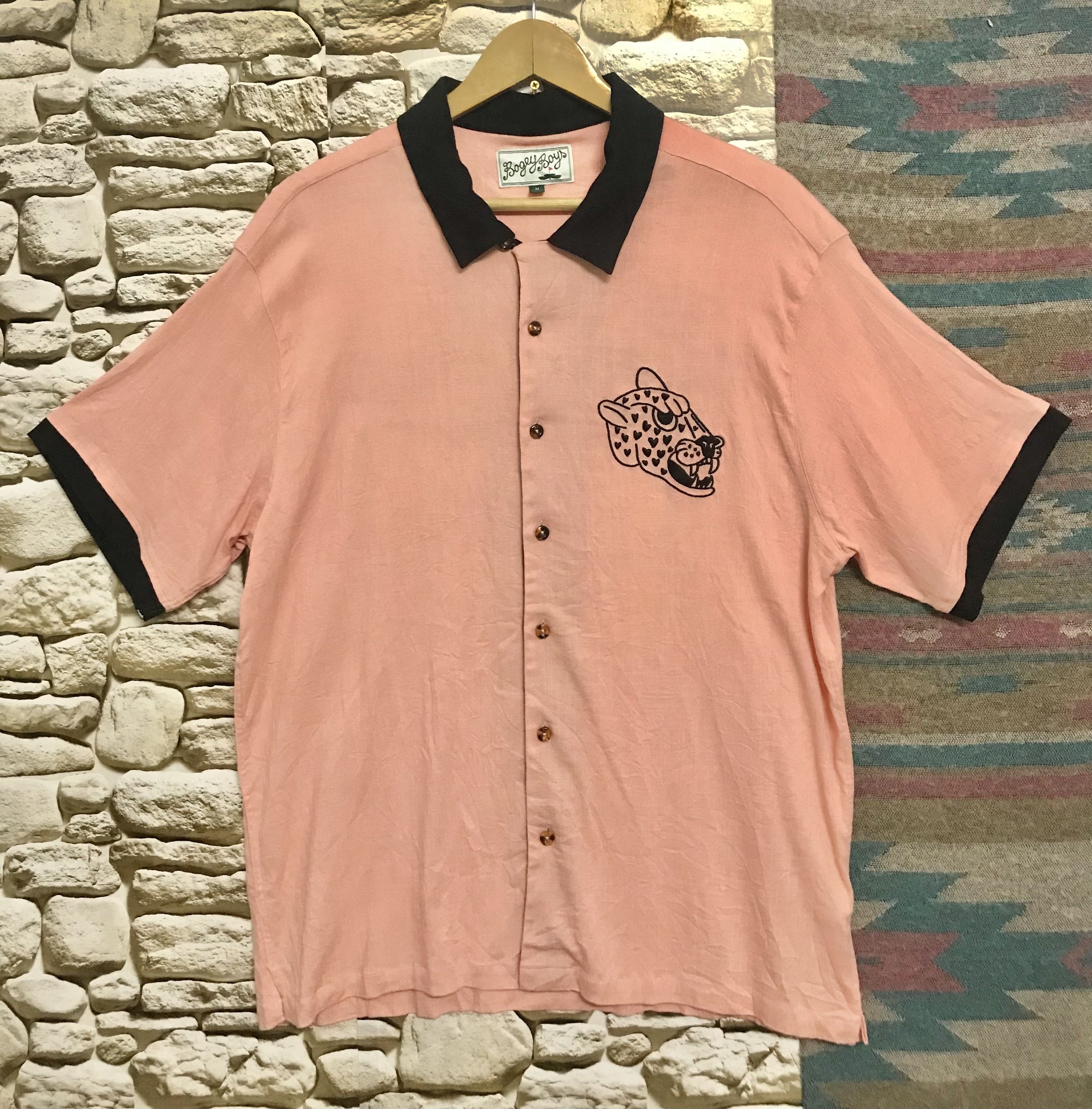 Japanese Brand Rockabilly Bowling Shirt Bogey Boys Rayon Shirt Size US M / EU 48-50 / 2 - 1 Thumbnail