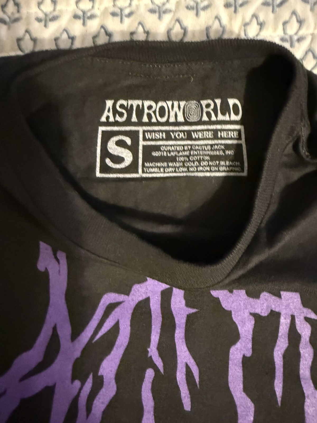 Travis Scott Travis Scott Astroworld Festival 2018 Tee Size S Size US S / EU 44-46 / 1 - 3 Thumbnail