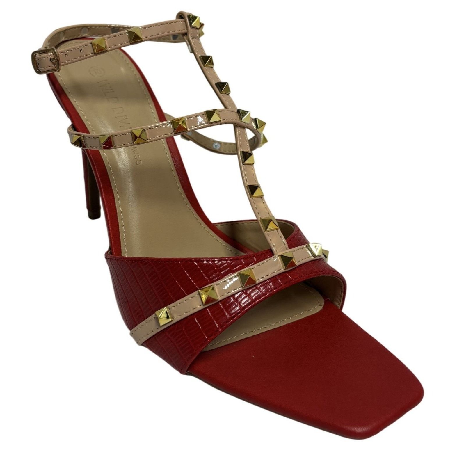 Other WILD DIVA / Lacey-28 / Red / Strappy / High Hee l/ Sandals W Size US 10 / IT 40 - 2 Thumbnail
