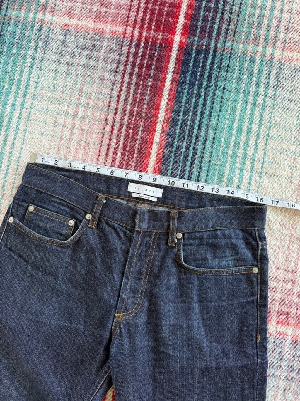 Sandro Sandro Slim Straight Dark Wash Jeans Waist 31 Size US 31 - 7 Thumbnail